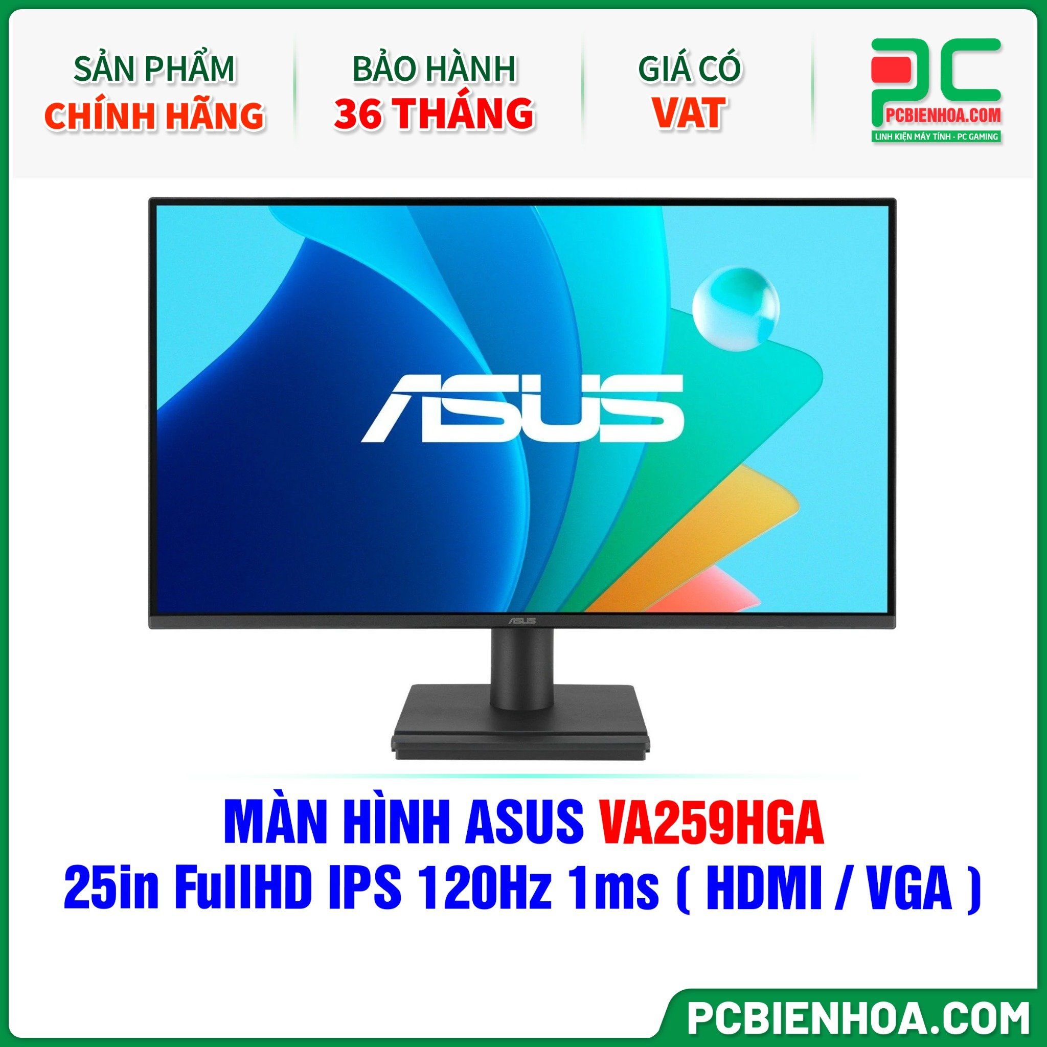 MÀN HÌNH ASUS VA259HGA - 25in FullHD IPS 120Hz 1ms ( HDMI / VGA )