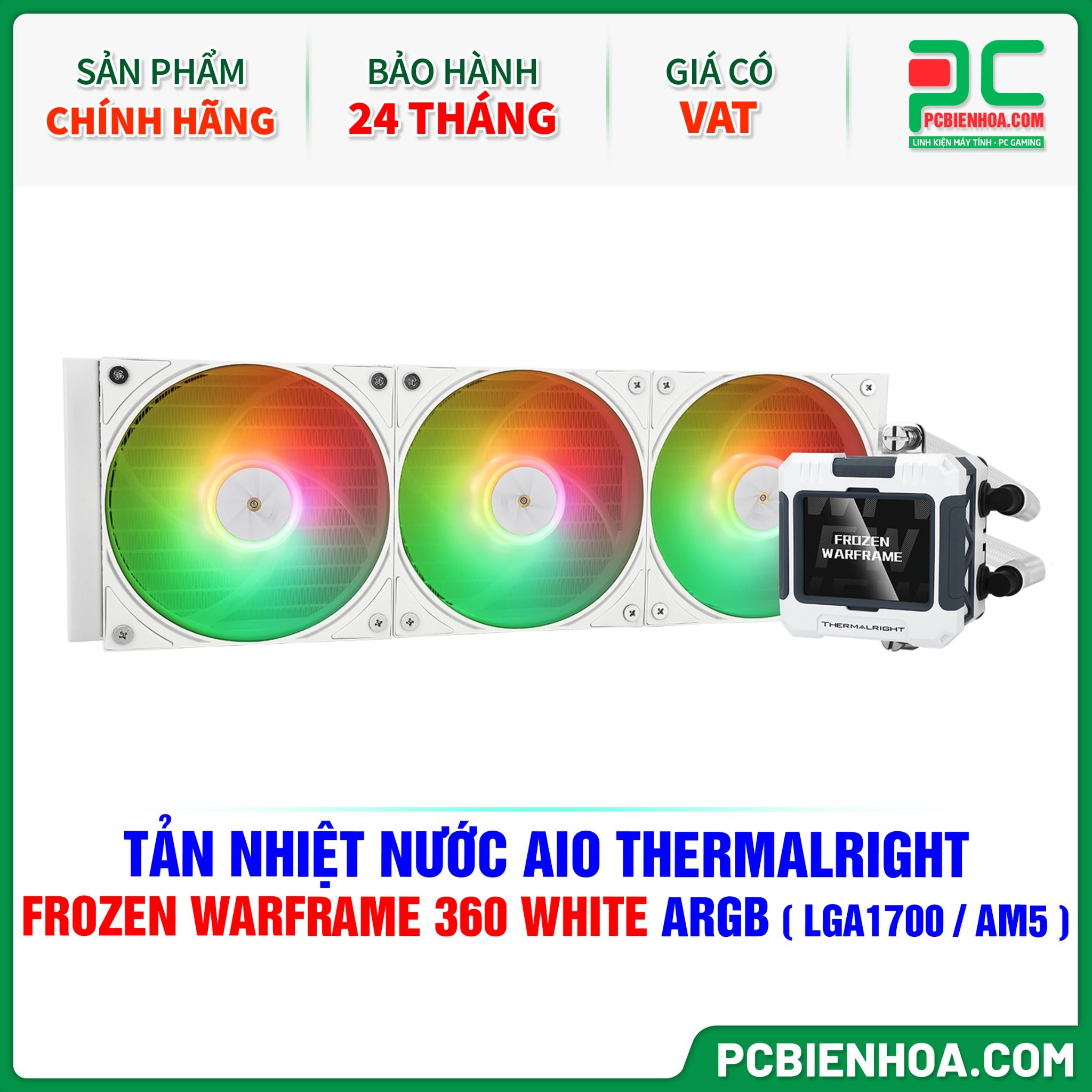 TẢN NHIỆT NƯỚC AIO THERMALRIGHT FROZEN WARFRAME 360 WHITE ARGB ( HỖ TRỢ SOCKET LGA1700 / AM5 )