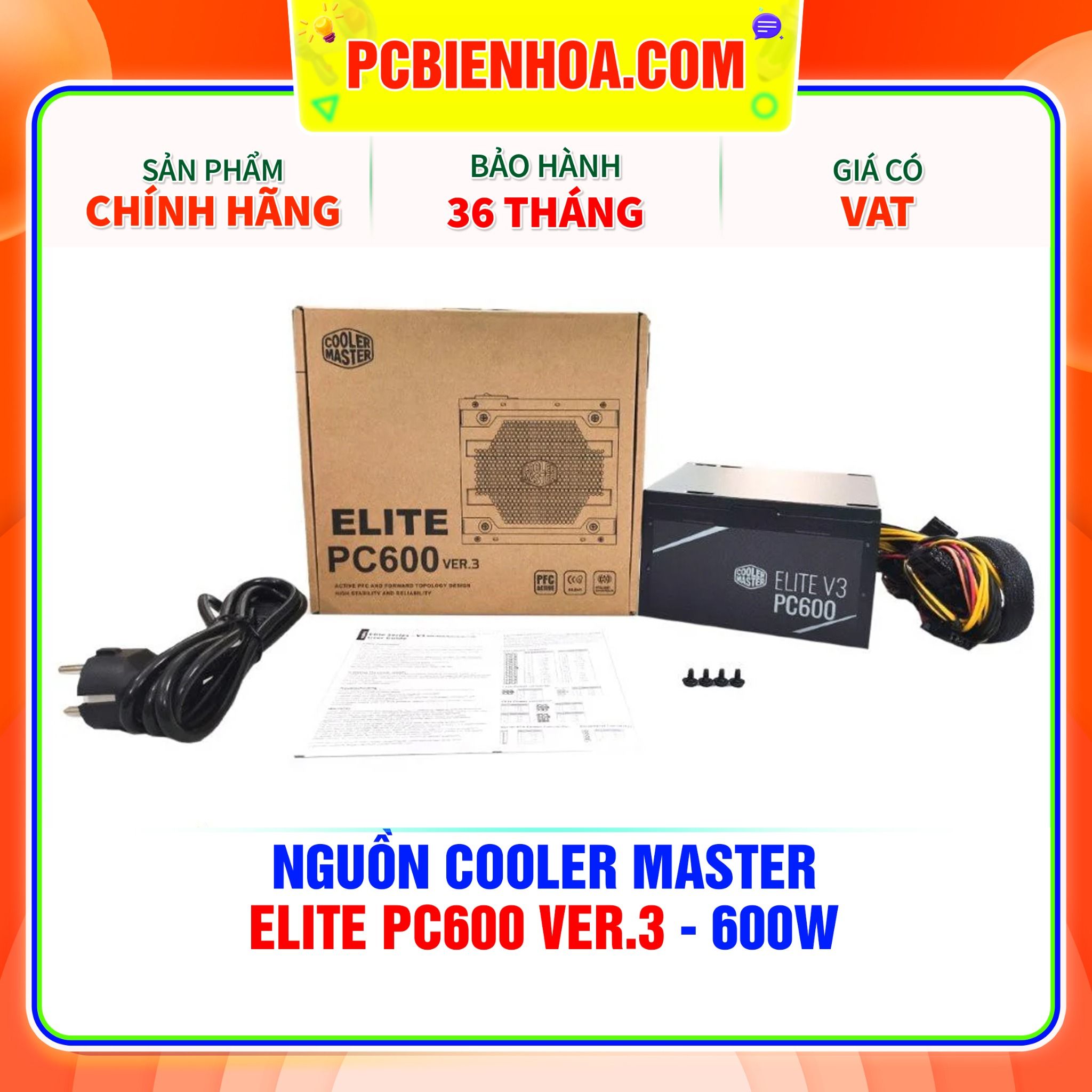  NGUỒN COOLER MASTER ELITE PC600 VER.3 - 600W 