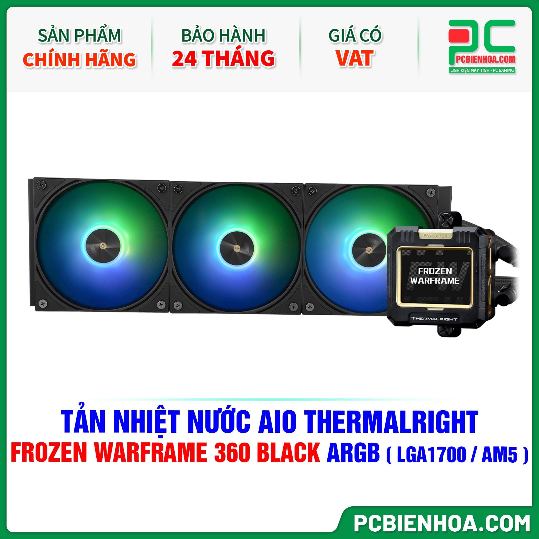 TẢN NHIỆT NƯỚC AIO THERMALRIGHT FROZEN WARFRAME 360 BLACK ARGB ( HỖ TRỢ SOCKET LGA1700 / AM5 )
