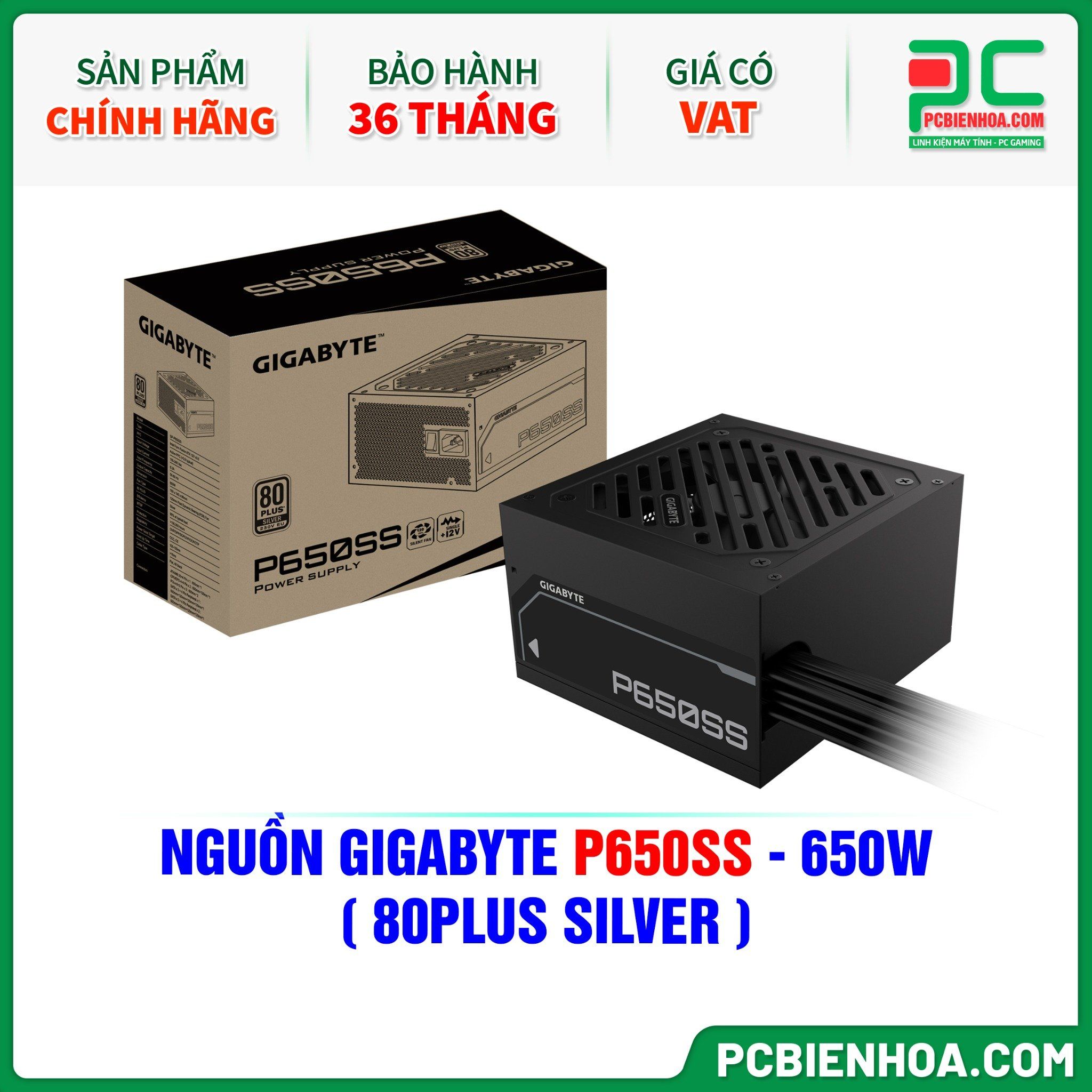 NGUỒN GIGABYTE P650SS - 650W ( 80PLUS SILVER )