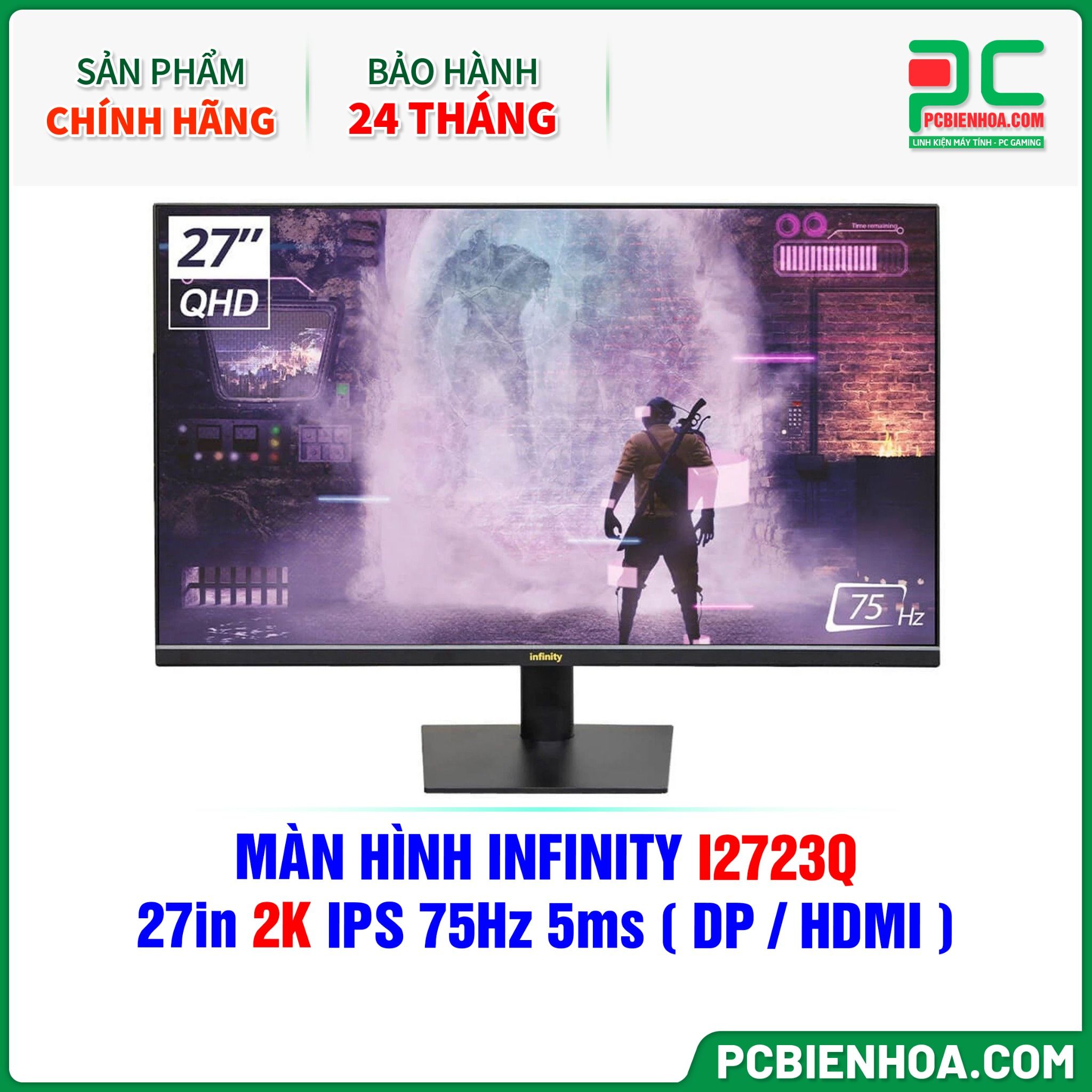 MÀN HÌNH INFINITY I2723Q - 27in 2K IPS 75Hz 5ms ( DP / HDMI )