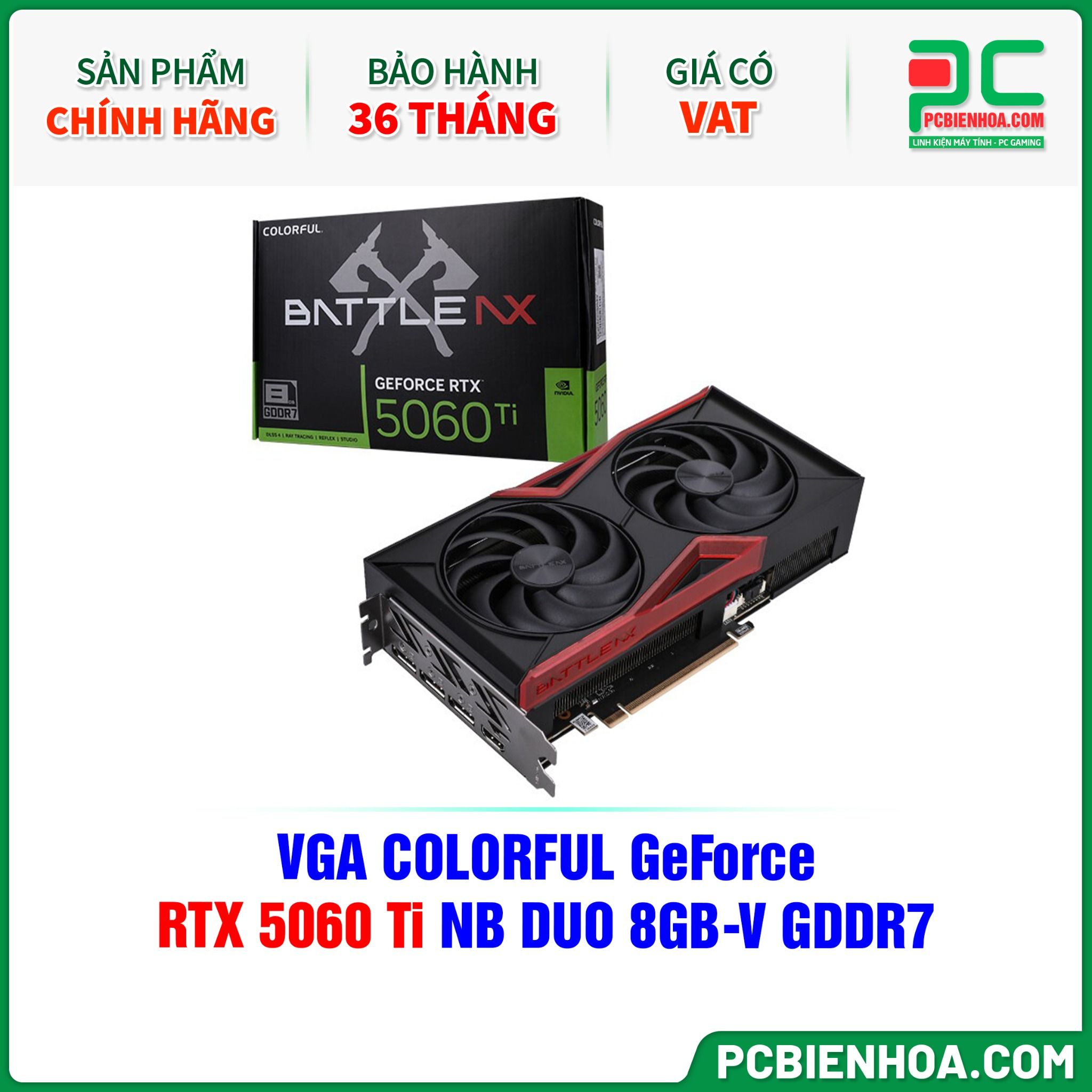 VGA COLORFUL GeForce RTX 5060 Ti NB DUO 8GB-V GDDR7