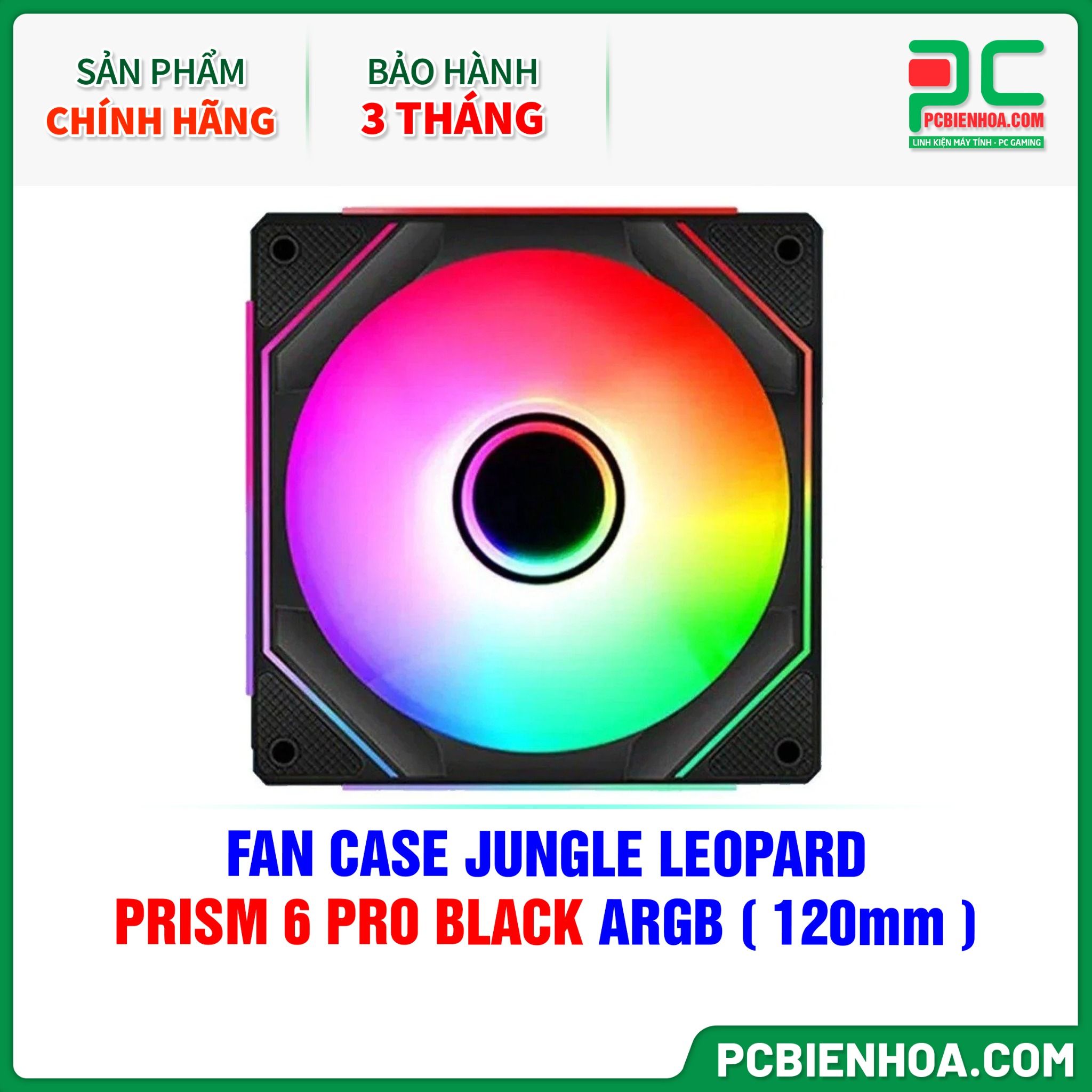 FAN CASE JUNGLE LEOPARD PRISM 6 PRO BLACK ARGB ( 120mm )