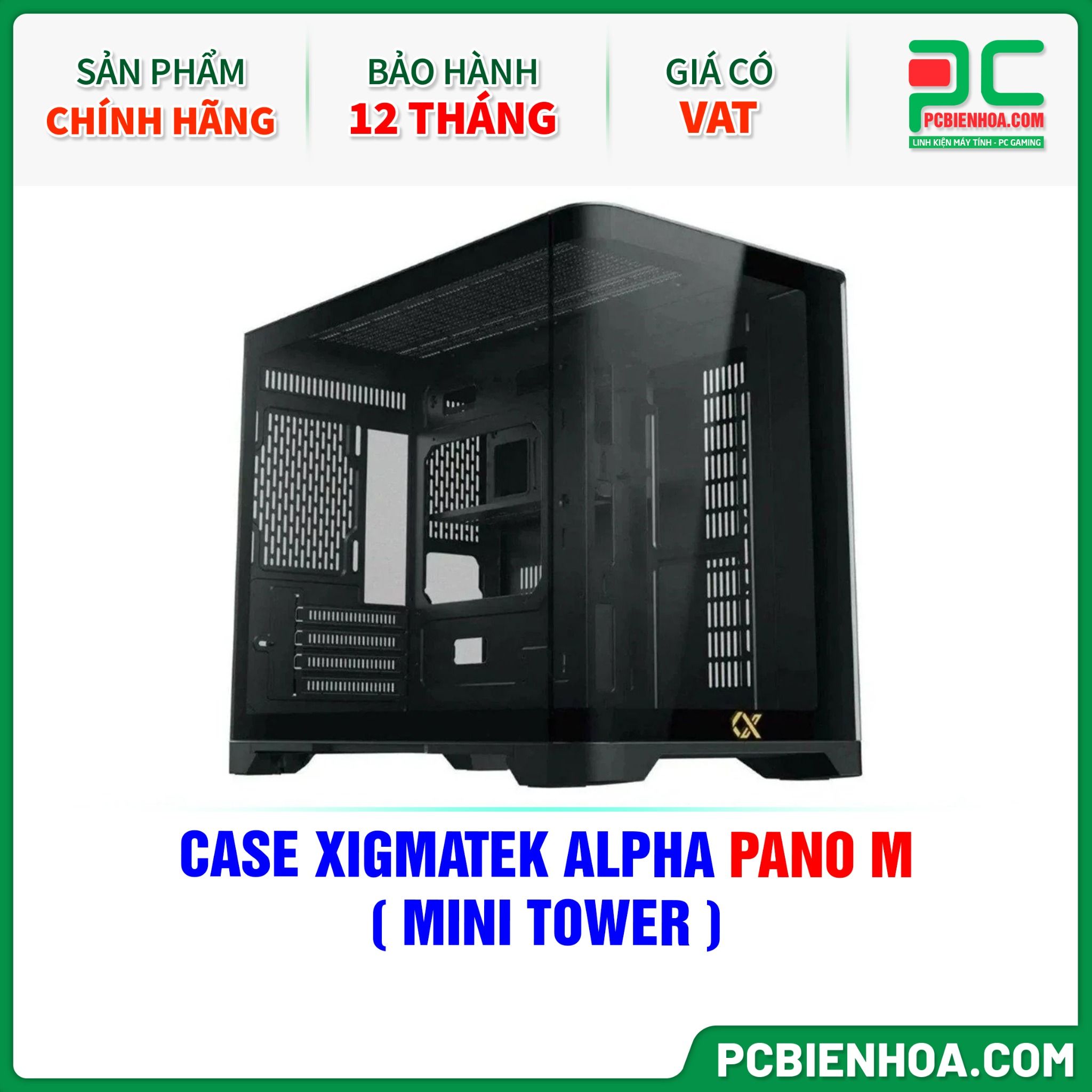 CASE XIGMATEK ALPHA PANO M - CHƯA KÈM FAN ( MINI TOWER - EN43079 )