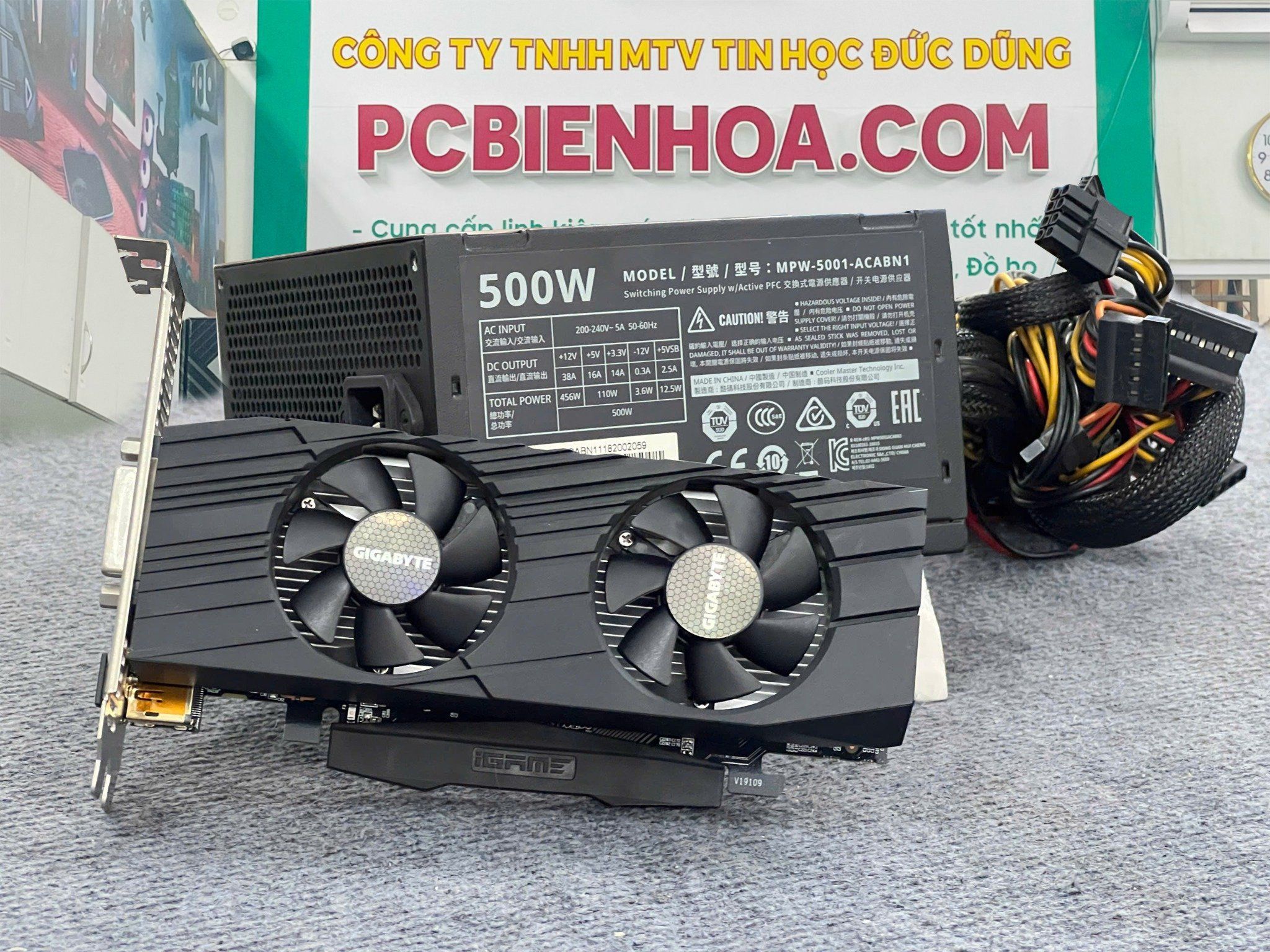 THANH LÝ COMBO 2ND: VGA GIGABYTE GTX 1650 & NGUỒN COOLER MASTER 500W - BH 1 THÁNG