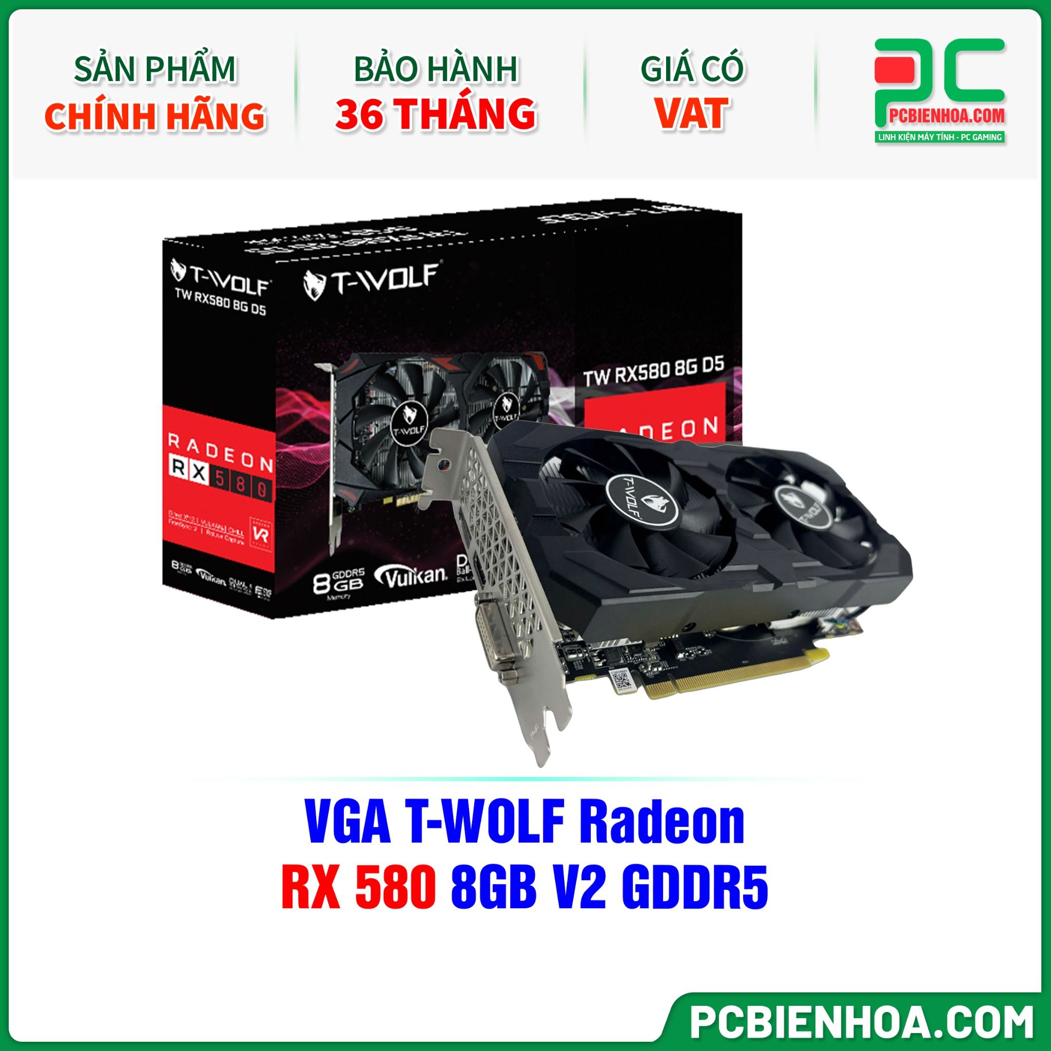VGA T-WOLF Radeon RX 580 8GB V2 GDDR5
