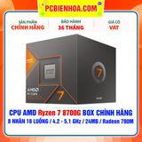  CPU AMD Ryzen 7 8700G BOX CHÍNH HÃNG ( 8 NHÂN 16 LUỒNG / 4.2 - 5.1 GHz / 24MB / Radeon 780M ) 