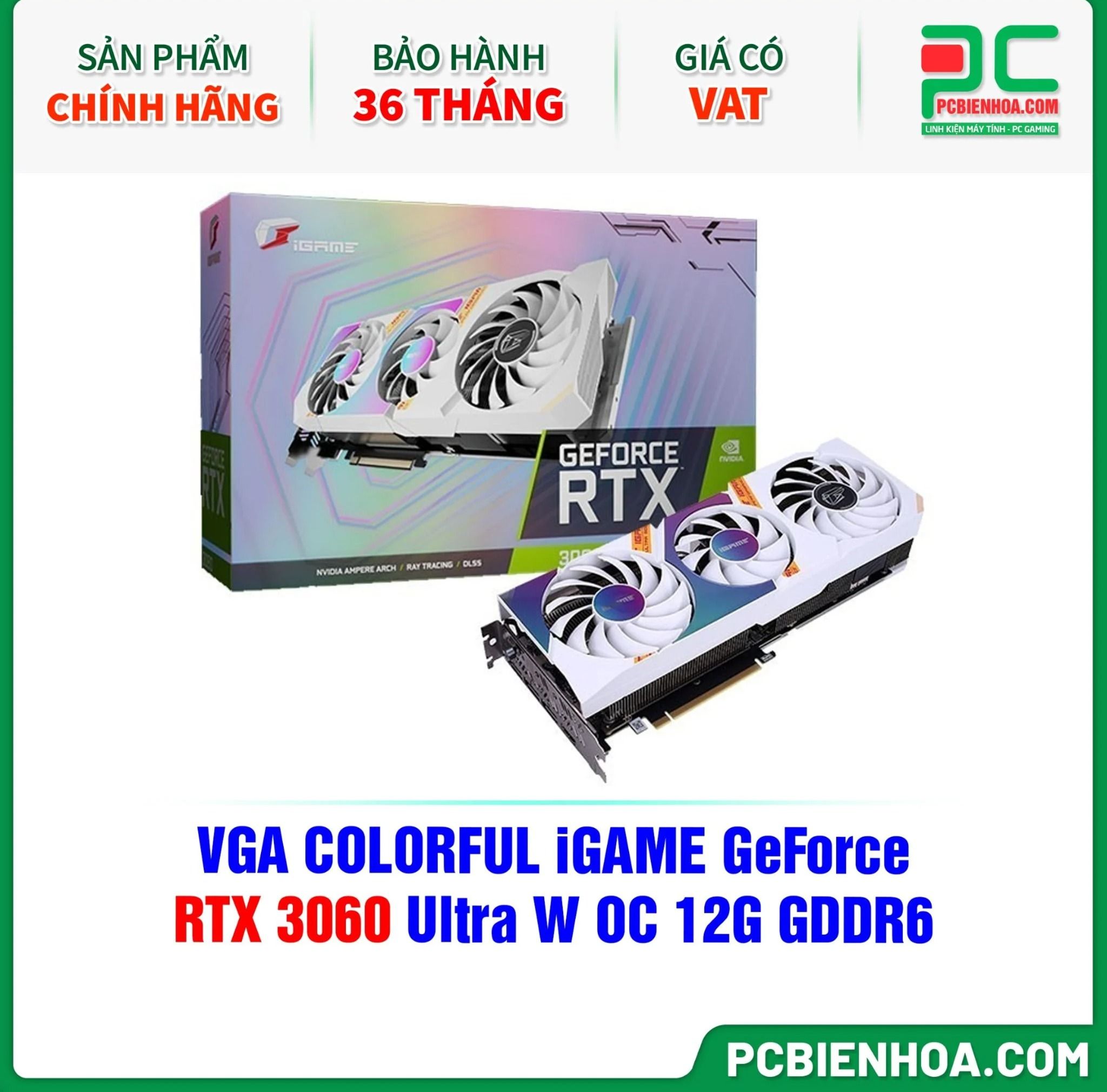 VGA COLORFUL iGAME GeForce RTX 3060 Ultra W OC 12G GDDR6