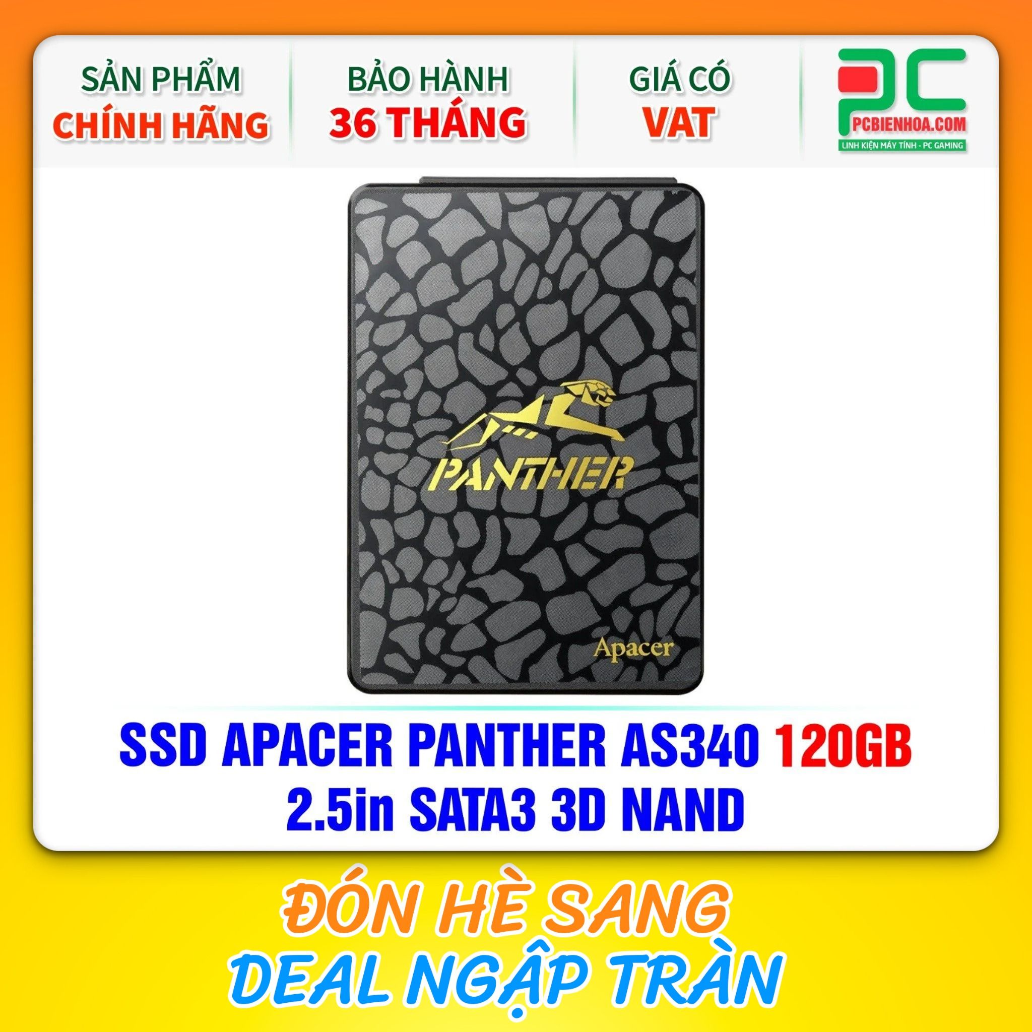 SSD APACER PANTHER AS340 120GB - 2.5in SATA3 3D NAND ( AP120GAS340G )