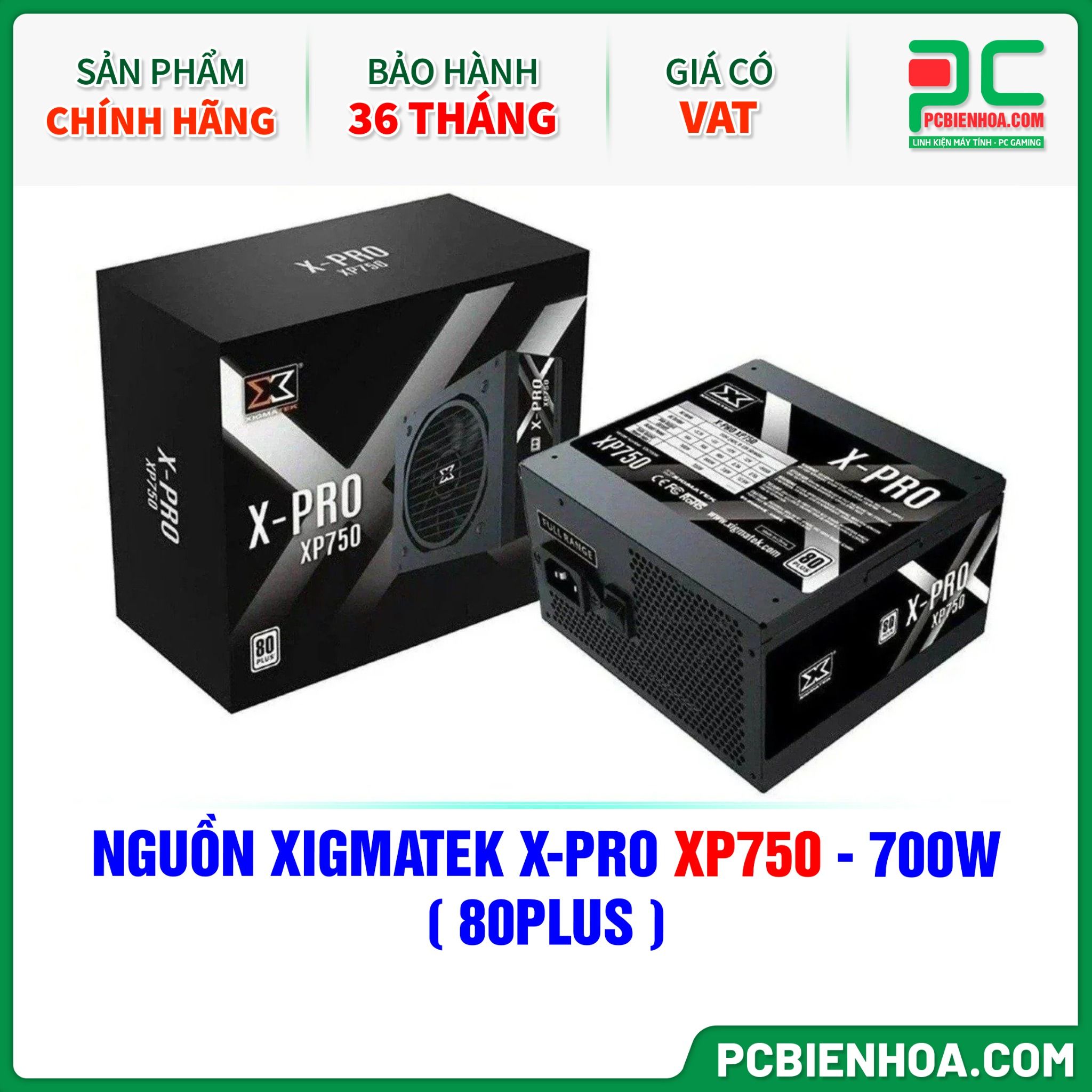 NGUỒN XIGMATEK X-PRO XP750 - 700W ( 80PLUS / EN41013 )
