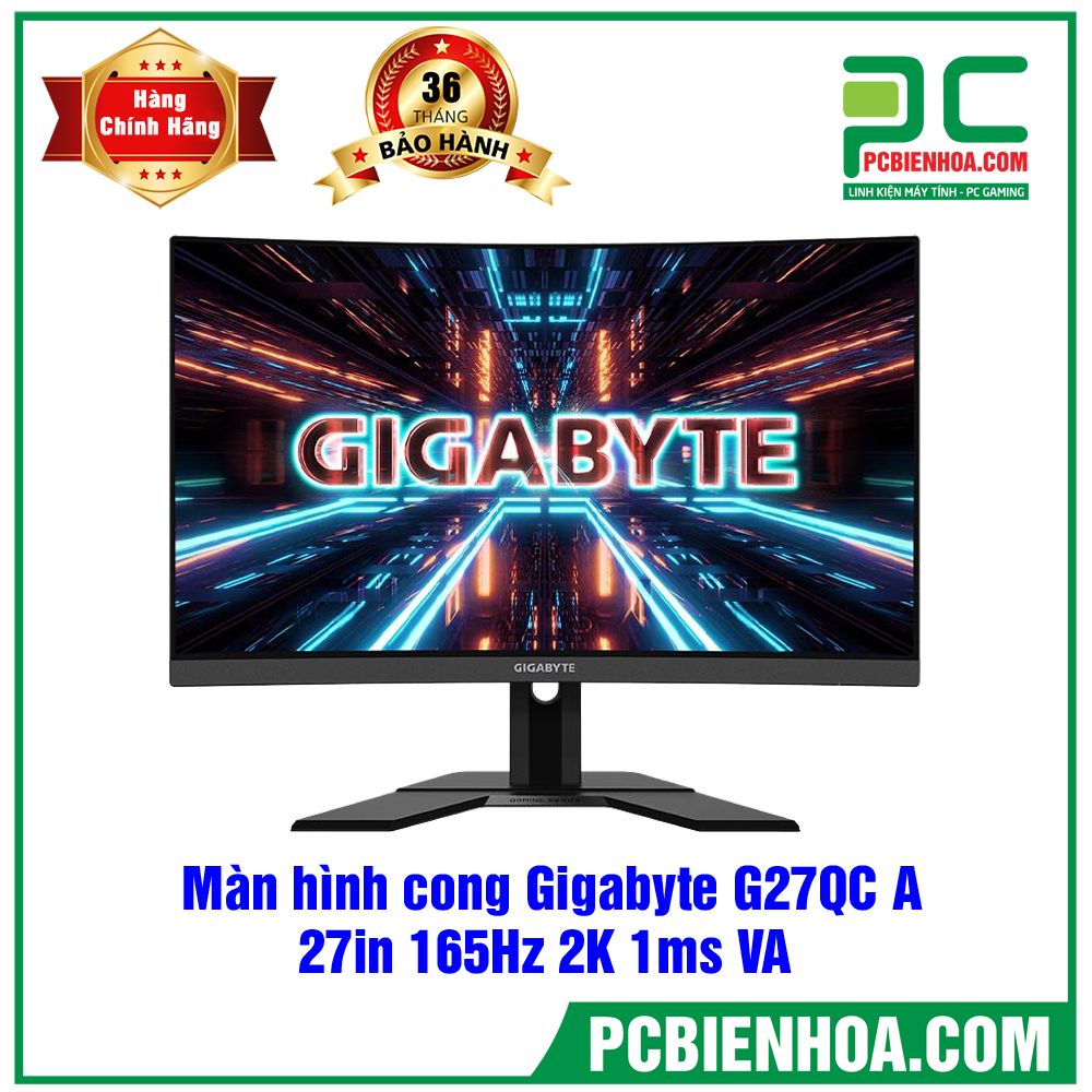 Màn hình cong Gigabyte G27QC A 27in 165Hz 2K 1ms VA
