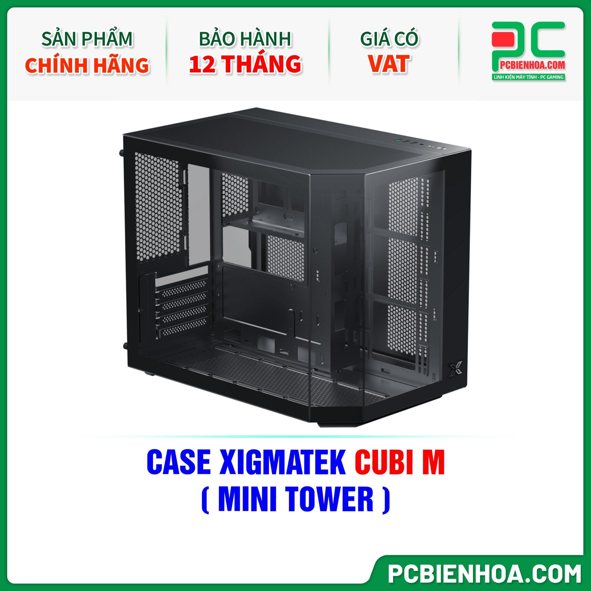 CASE XIGMATEK CUBI M - CHƯA KÈM FAN ( MINI TOWER - EN42775 )