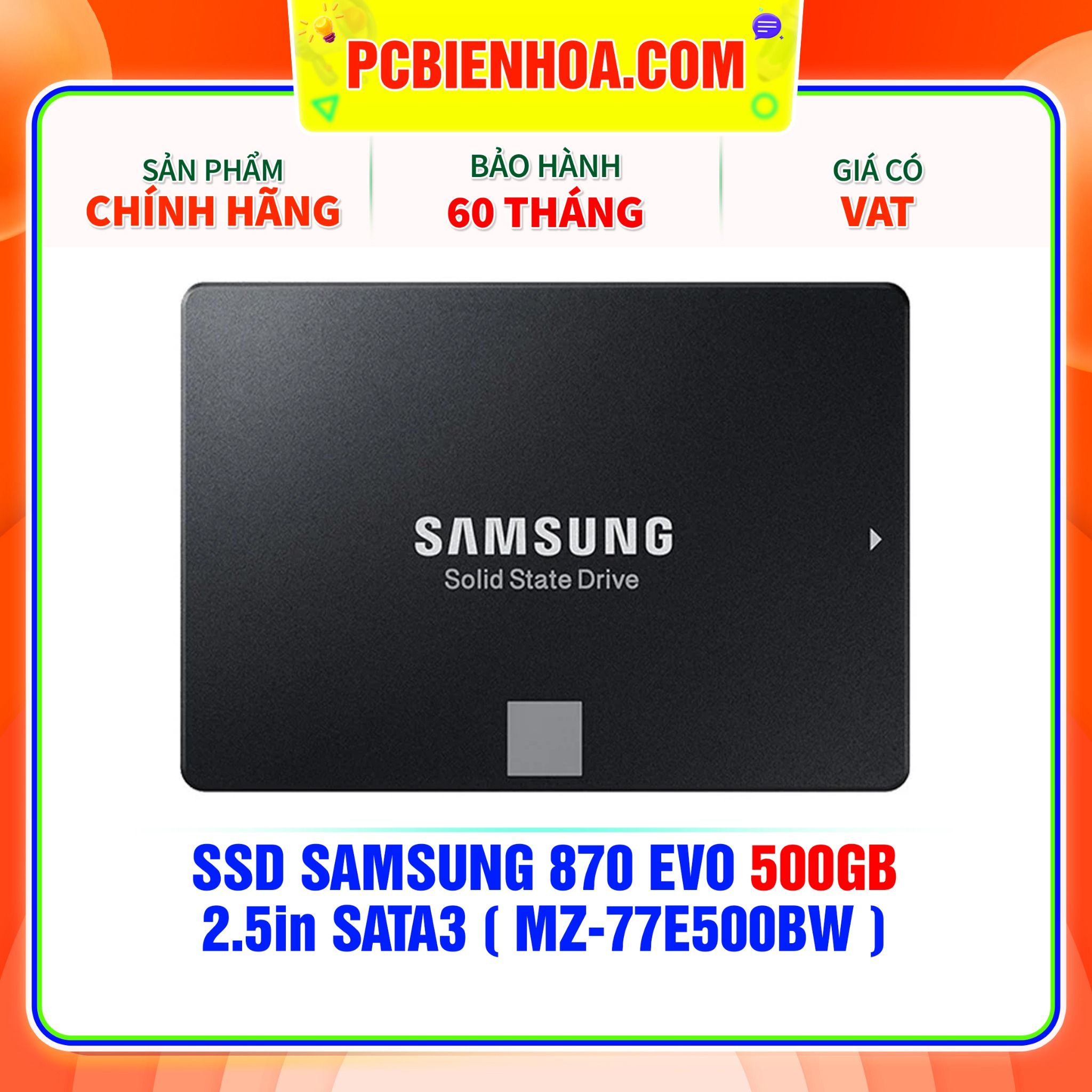  SSD SAMSUNG 870 EVO 500GB - 2.5in SATA3 ( MZ-77E500BW ) 