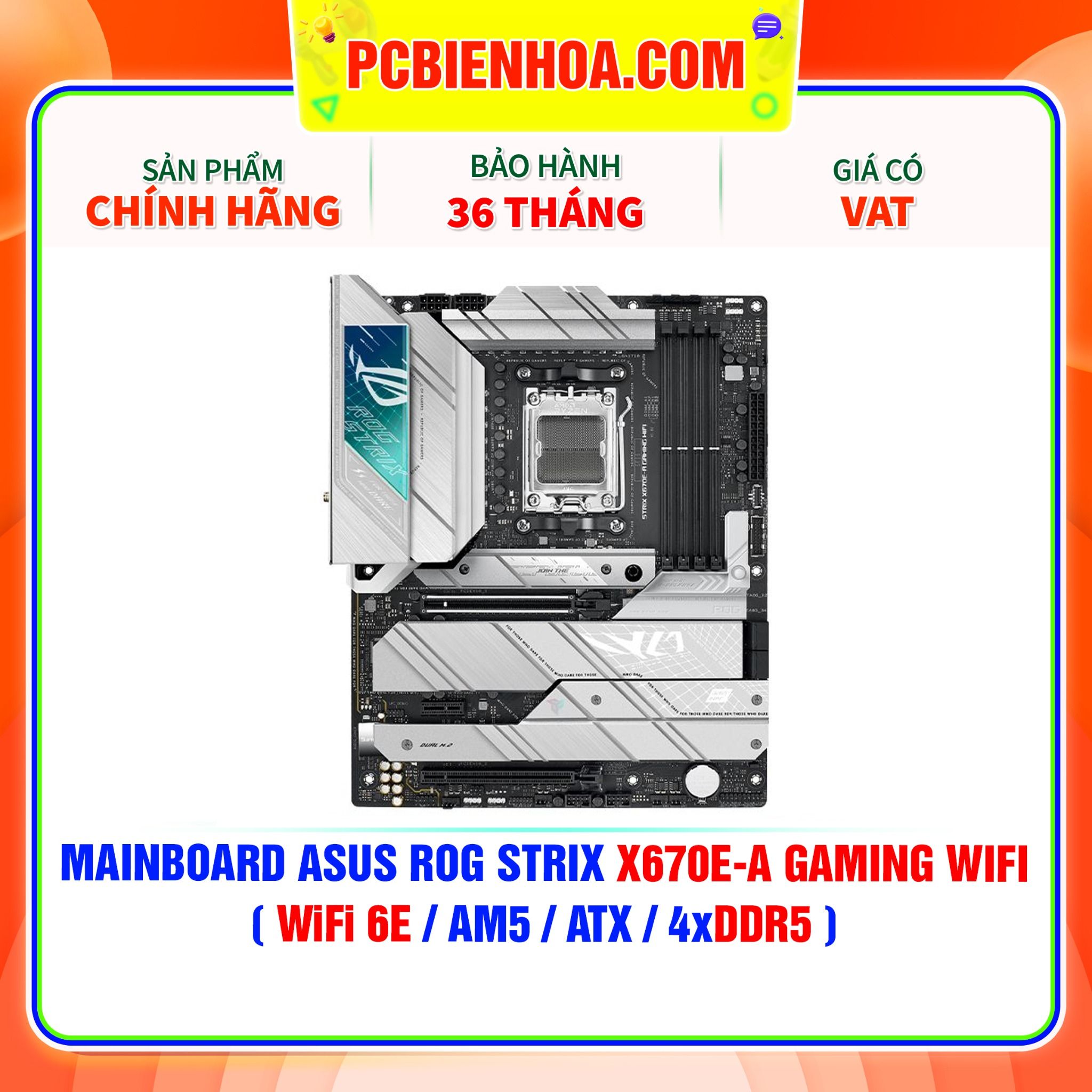  DDR5 - MAINBOARD ASUS ROG STRIX X670E-A GAMING WIFI ( WiFi 6E / AM5 / ATX / 4xDDR5 ) 