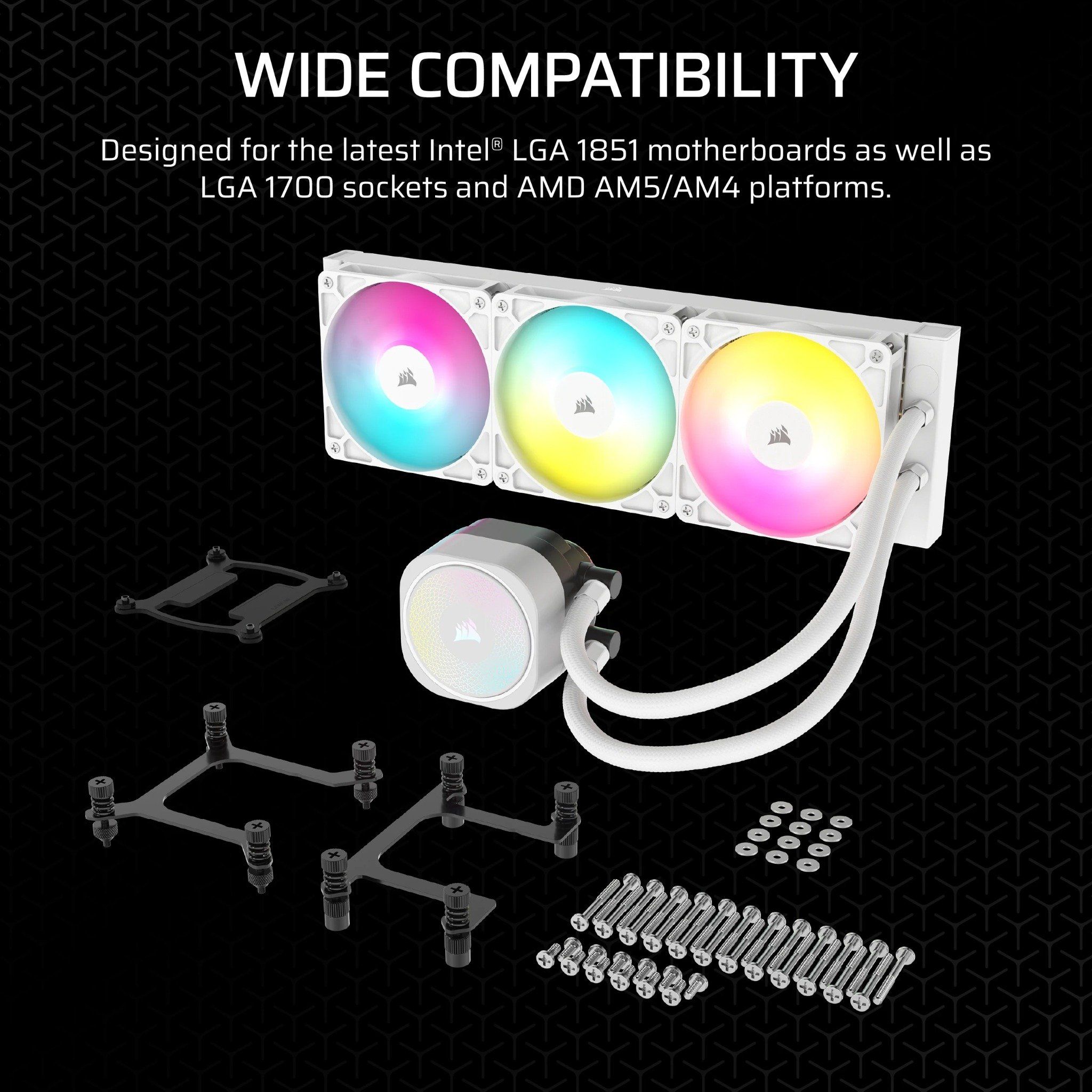 TẢN NHIỆT NƯỚC AIO CORSAIR NAUTILUS 360 RS ARGB WHITE ( HỖ TRỢ SOCKET LGA1700|1851 / AM5 )