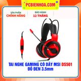  TAI NGHE GAMING CÓ DÂY MSI DS501 - ĐỎ ĐEN 3.5mm 