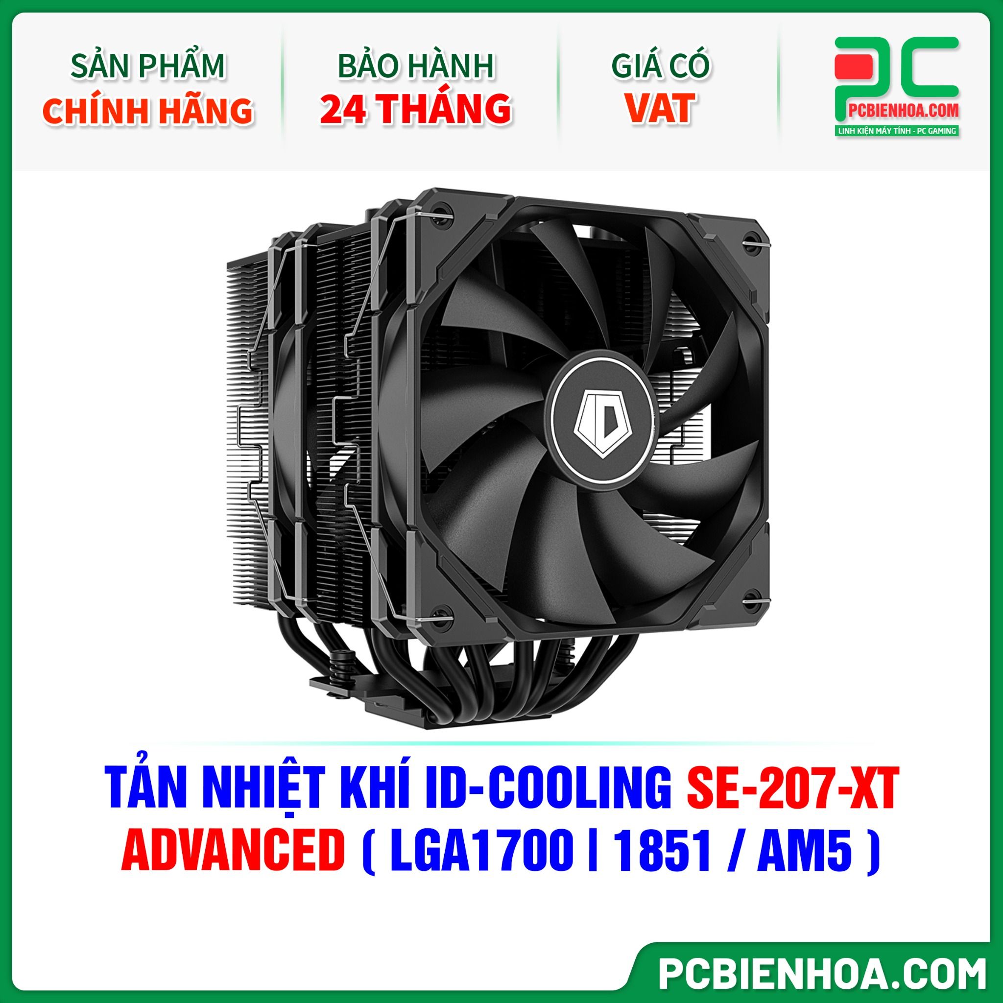 TẢN NHIỆT KHÍ ID-COOLING SE-207-XT ADVANCED ( HỖ TRỢ SOCKET LGA1700|1851 / AM5 )