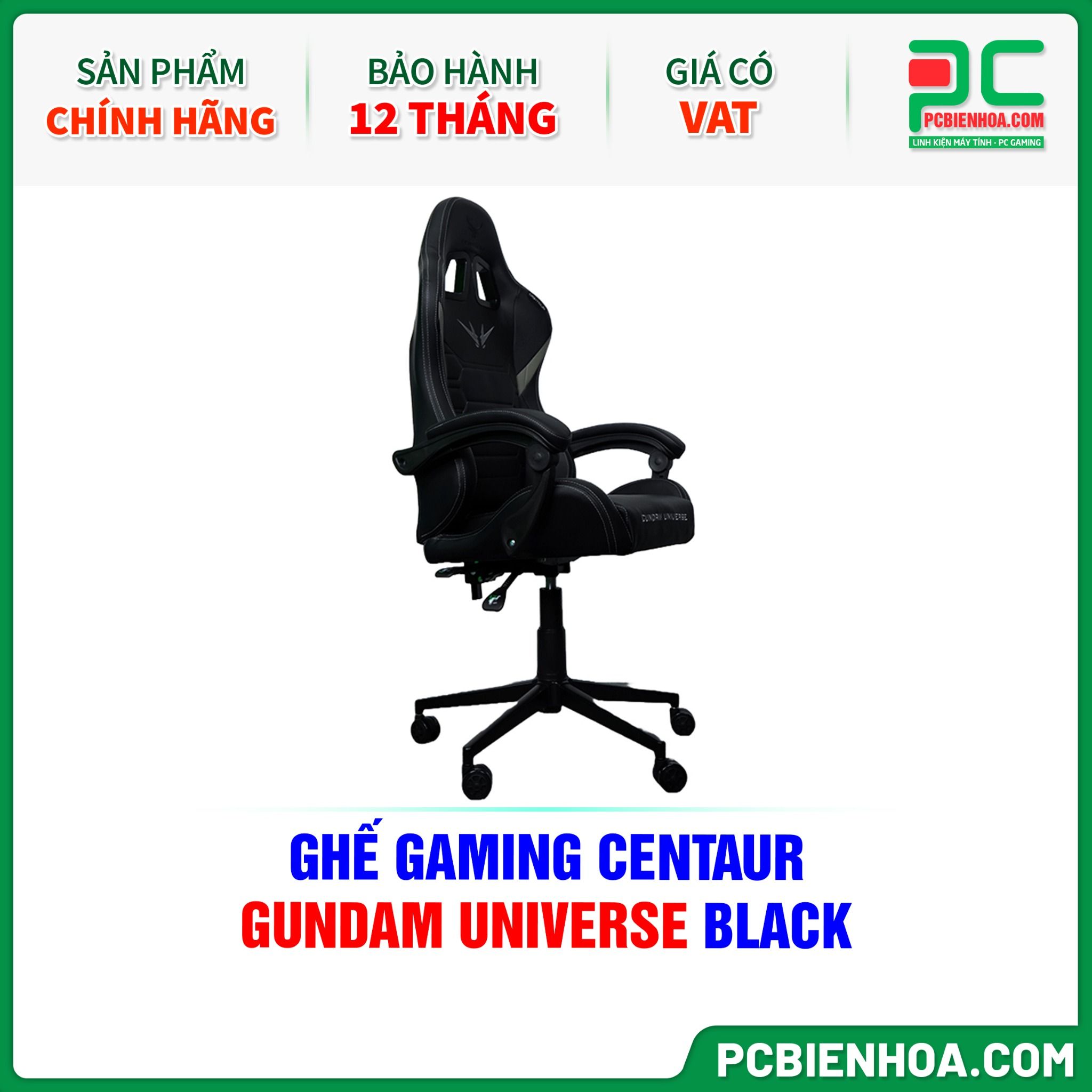 GHẾ GAMING CENTAUR GUNDAM UNIVERSE BLACK