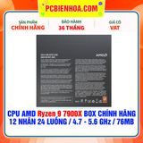  CPU AMD Ryzen 9 7900X BOX CHÍNH HÃNG ( 12 NHÂN 24 LUỒNG / 4.7 - 5.6 GHz / 76MB ) 