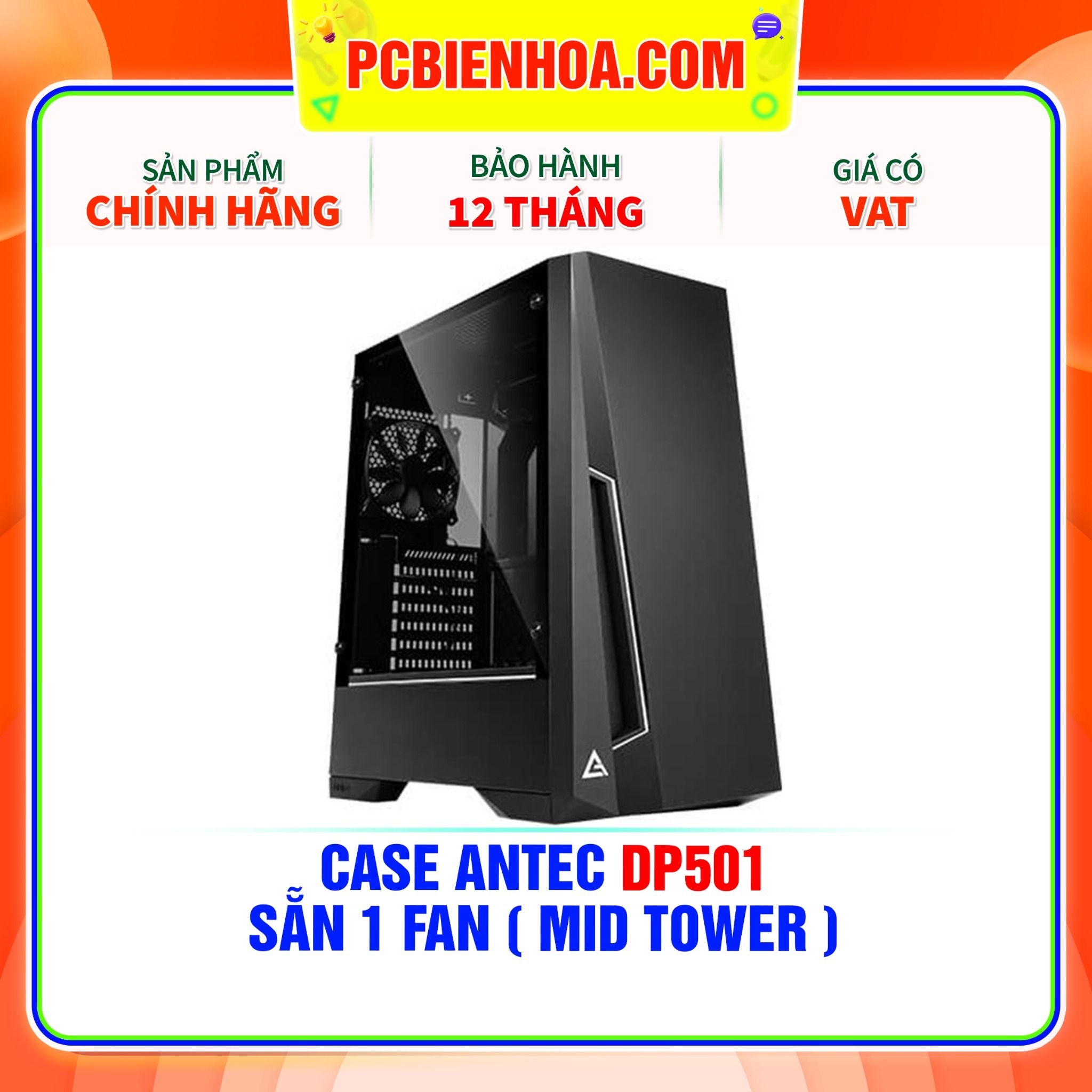  CASE ANTEC DP501 - SẴN 1 FAN ( MID TOWER ) 