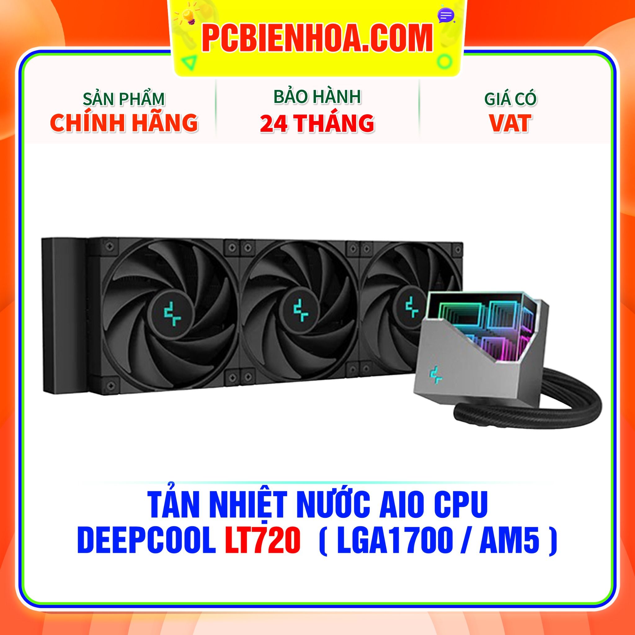  TẢN NHIỆT NƯỚC AIO CPU DEEPCOOL LT720 ( HỖ TRỢ SOCKET LGA1700 / AM5 ) 