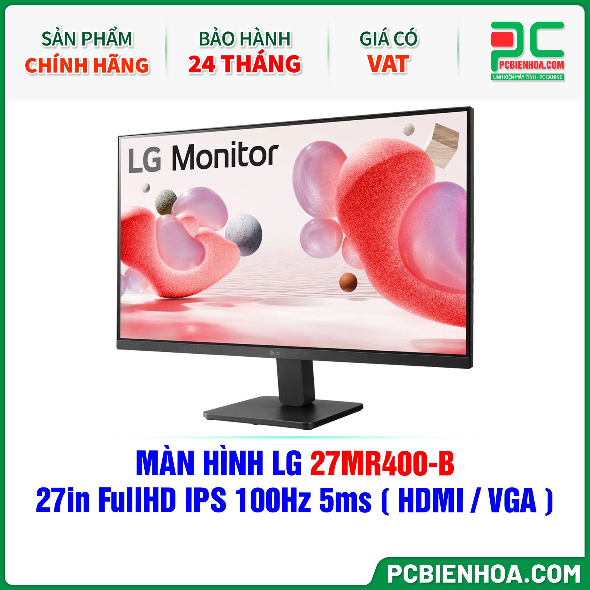 MÀN HÌNH LG 27MR400-B - 27in FullHD IPS 100Hz 5ms ( HDMI / VGA )