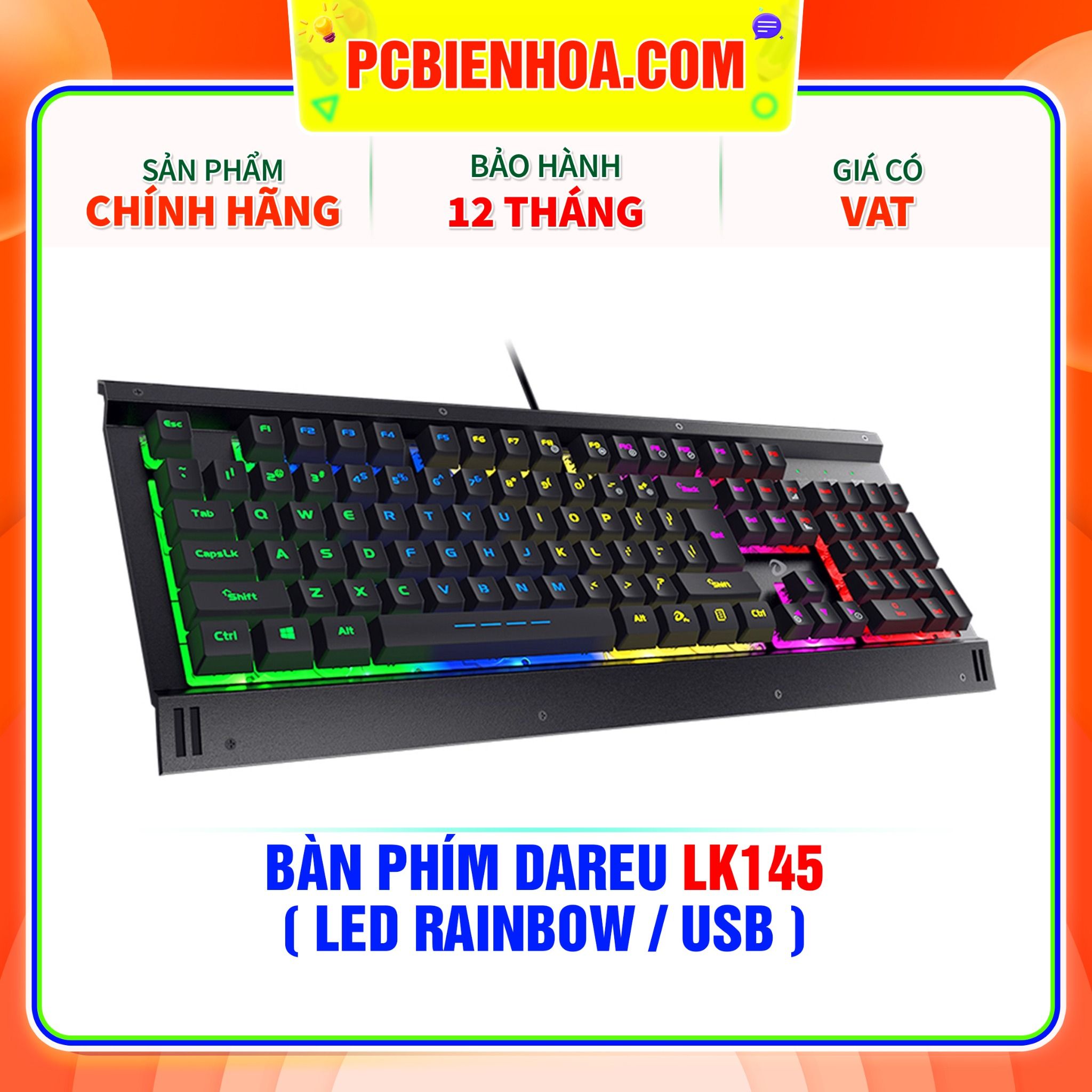  BÀN PHÍM DAREU LK145 ( LED RAINBOW / USB ) 