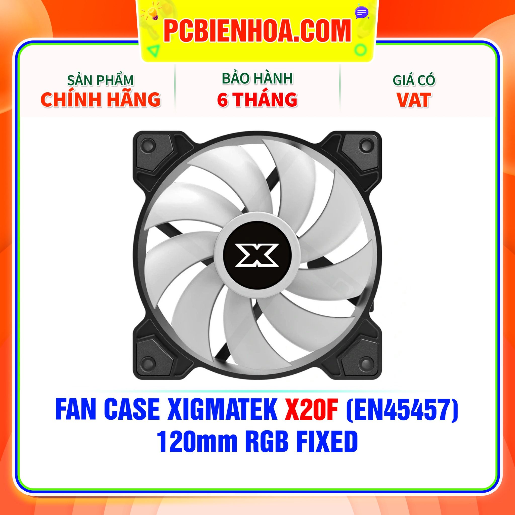  FAN CASE XIGMATEK X20F (EN45457) -120mm RGB FIXED 