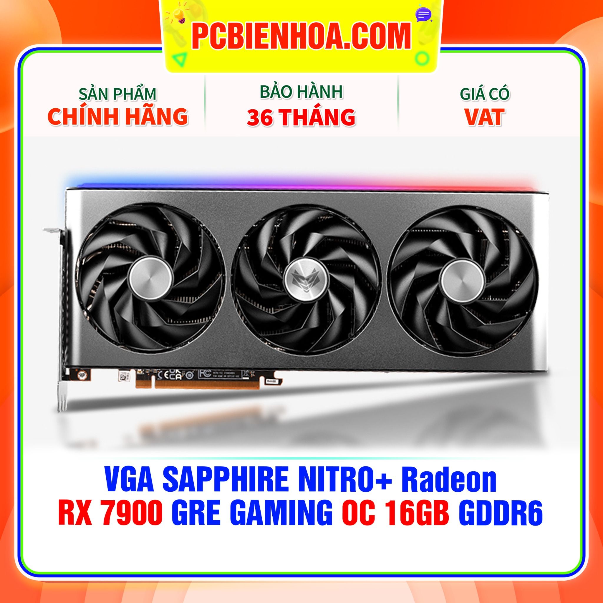  VGA SAPPHIRE NITRO+ Radeon RX 7900 GRE GAMING OC 16GB GDDR6 ( 11325-02 ) 