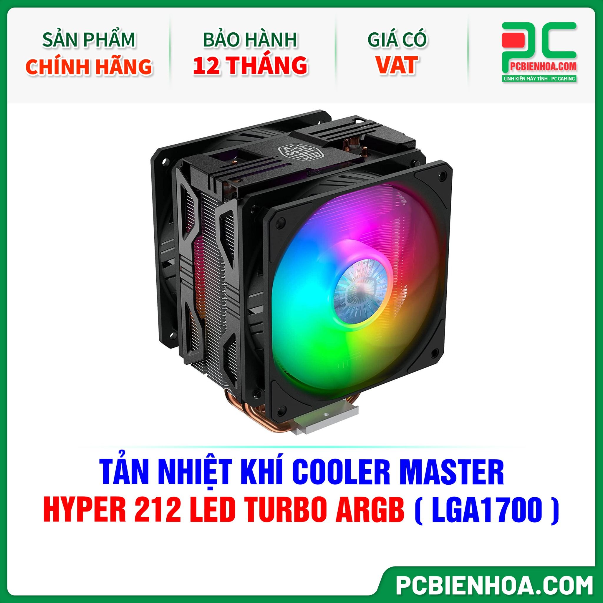 TẢN NHIỆT KHÍ COOLER MASTER HYPER 212 LED TURBO ARGB ( HỖ TRỢ SOCKET LGA1700 )