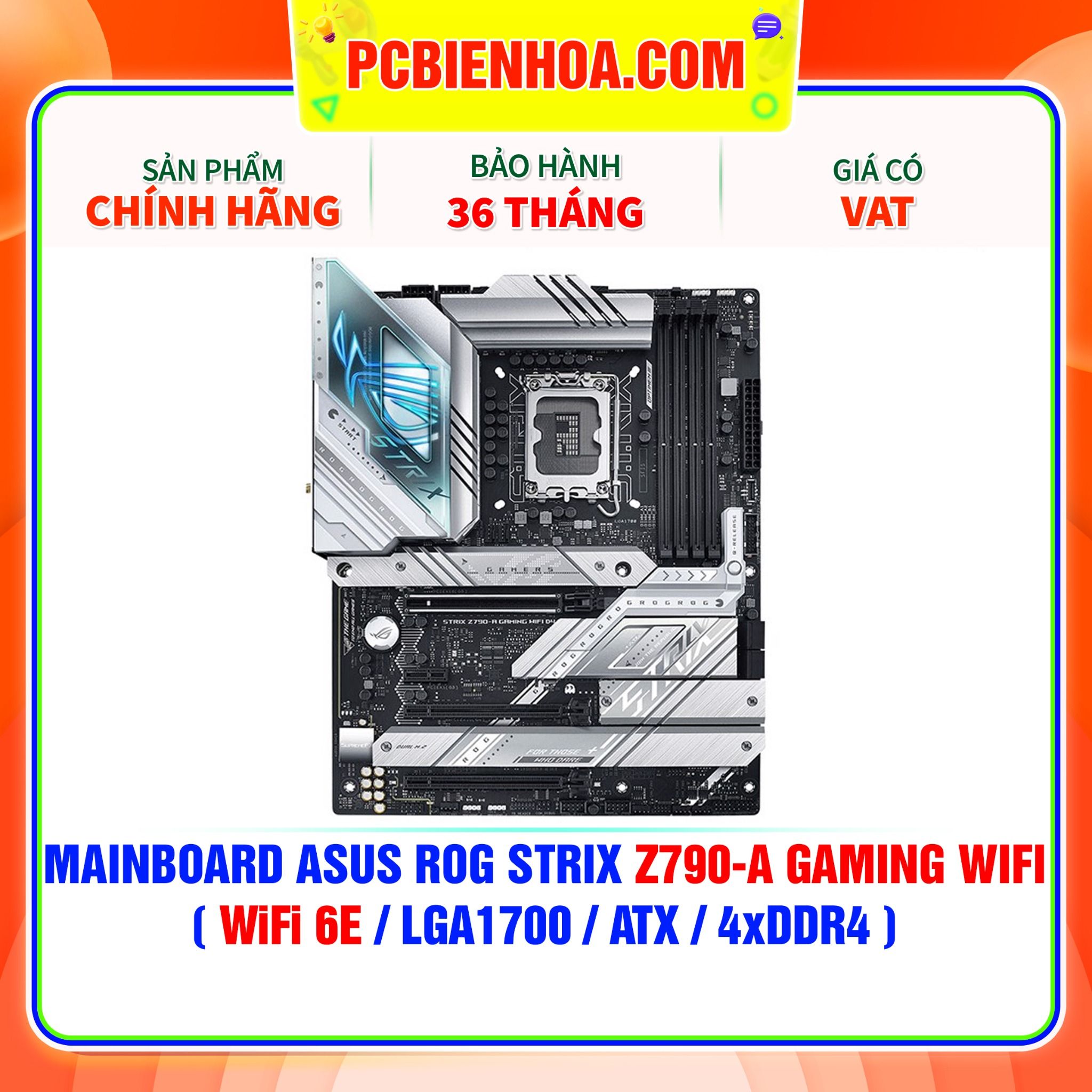  MAINBOARD ASUS ROG STRIX Z790-A GAMING WIFI ( WiFi 6E / LGA1700 / ATX / 4xDDR4 ) 