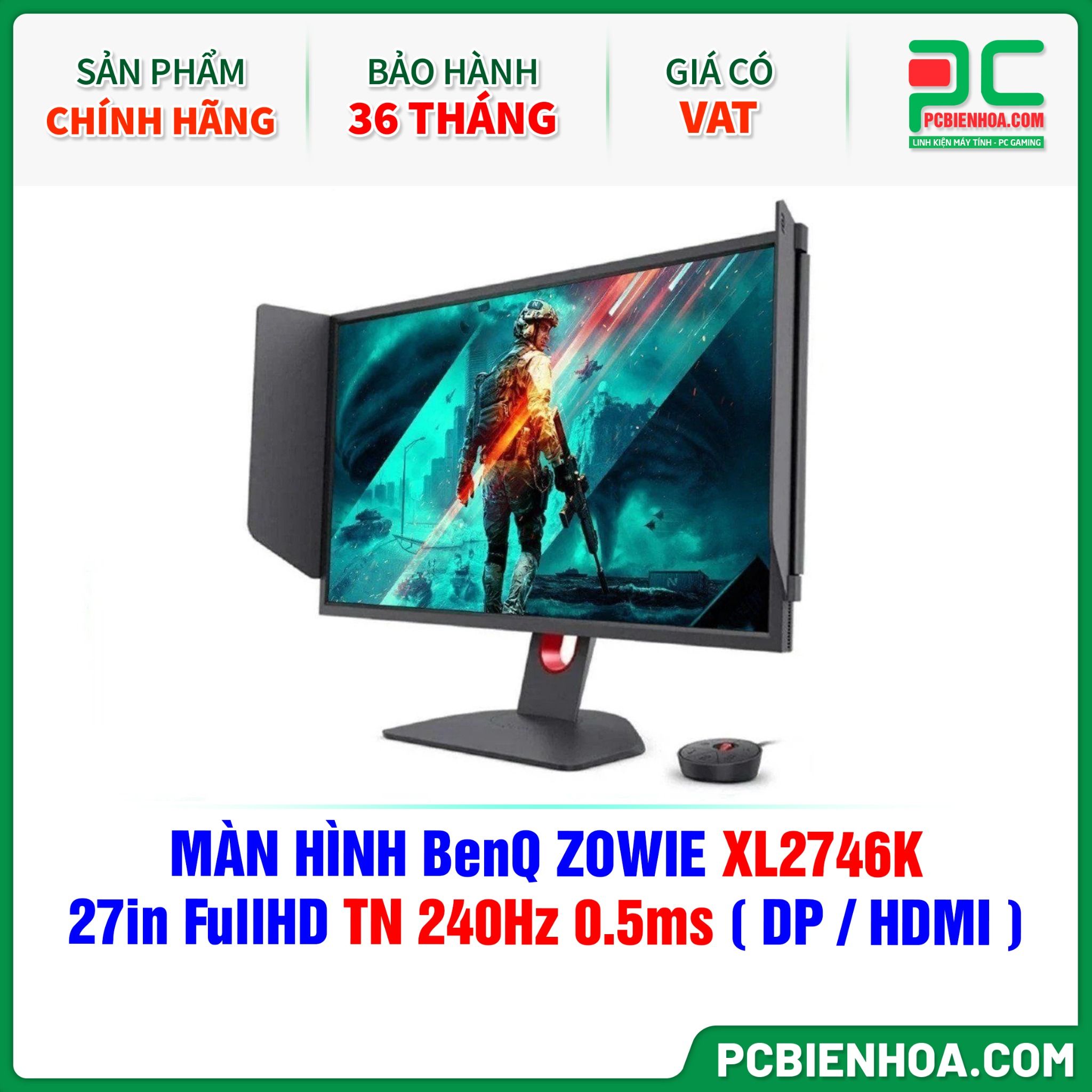 MÀN HÌNH BenQ ZOWIE XL2746K - 27in FullHD TN 240Hz 0.5ms ( DP / HDMI )