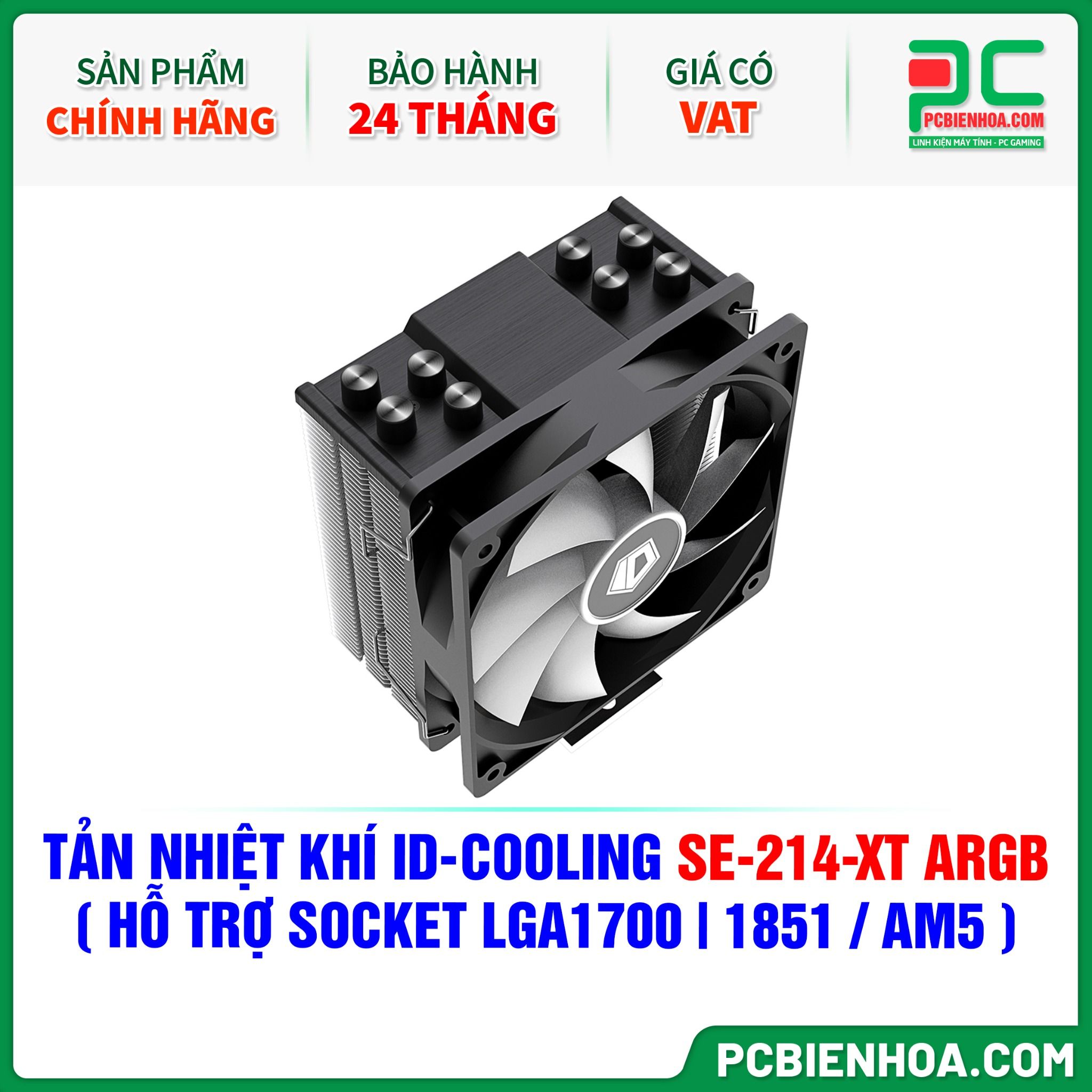 TẢN NHIỆT KHÍ ID-COOLING SE-214-XT ARGB ( HỖ TRỢ SOCKET LGA1700|1851 / AM5 )