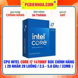 CPU Intel Core i7 14700KF BOX CHÍNH HÃNG ( 20 NHÂN 28 LUỒNG / 2.5 - 5.6 GHz / 33MB ) 