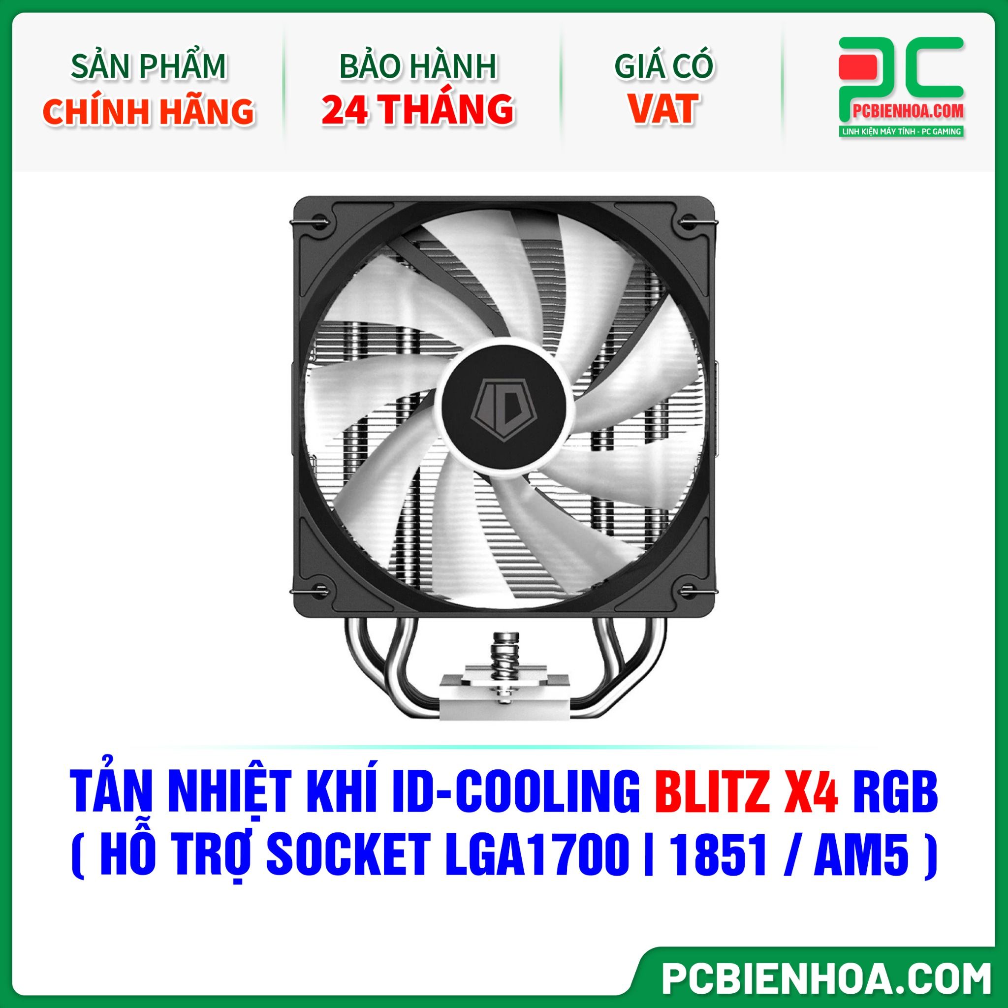 TẢN NHIỆT KHÍ ID-COOLING BLITZ X4 RGB ( HỖ TRỢ SOCKET LGA1700|1851 / AM5 )