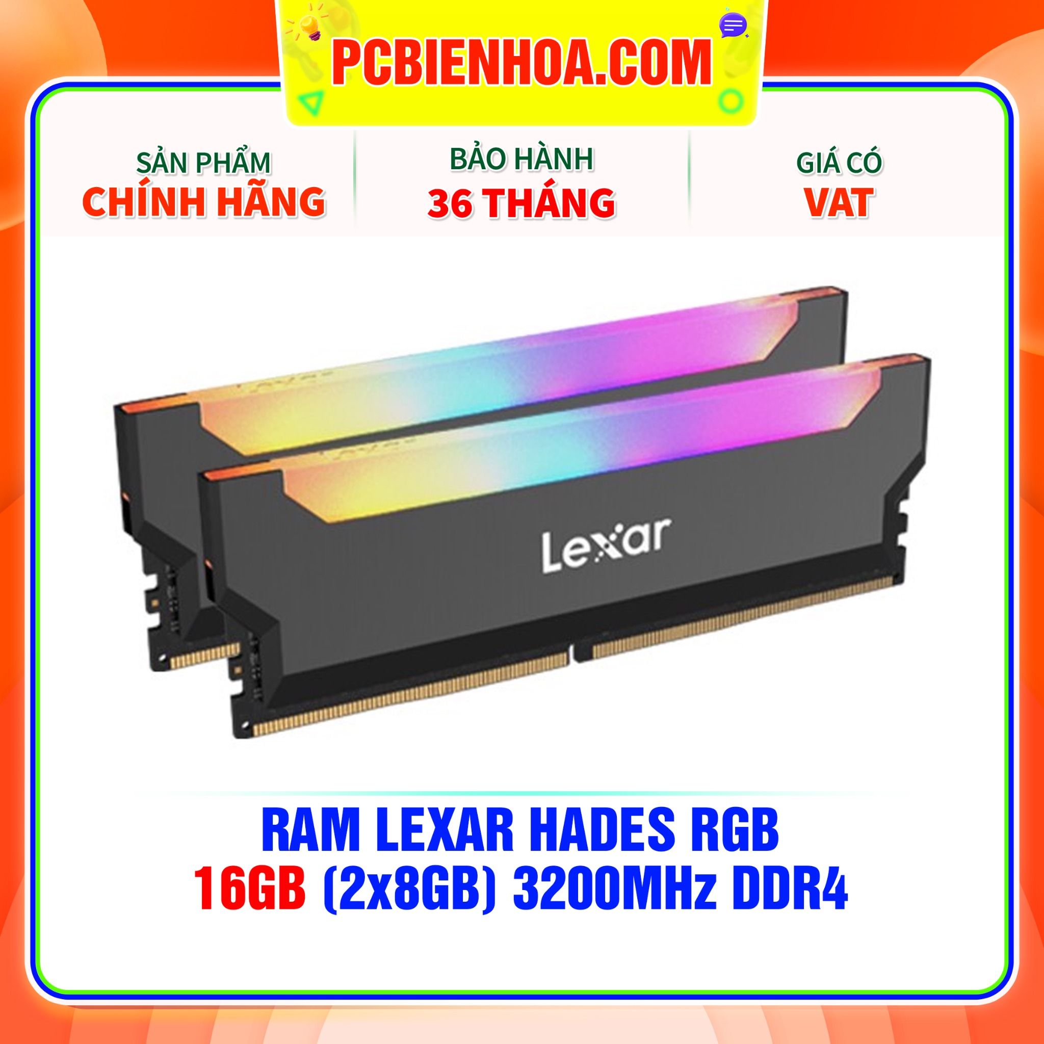  RAM LEXAR HADES RGB 16GB (2x8GB) 3200MHz DDR4 