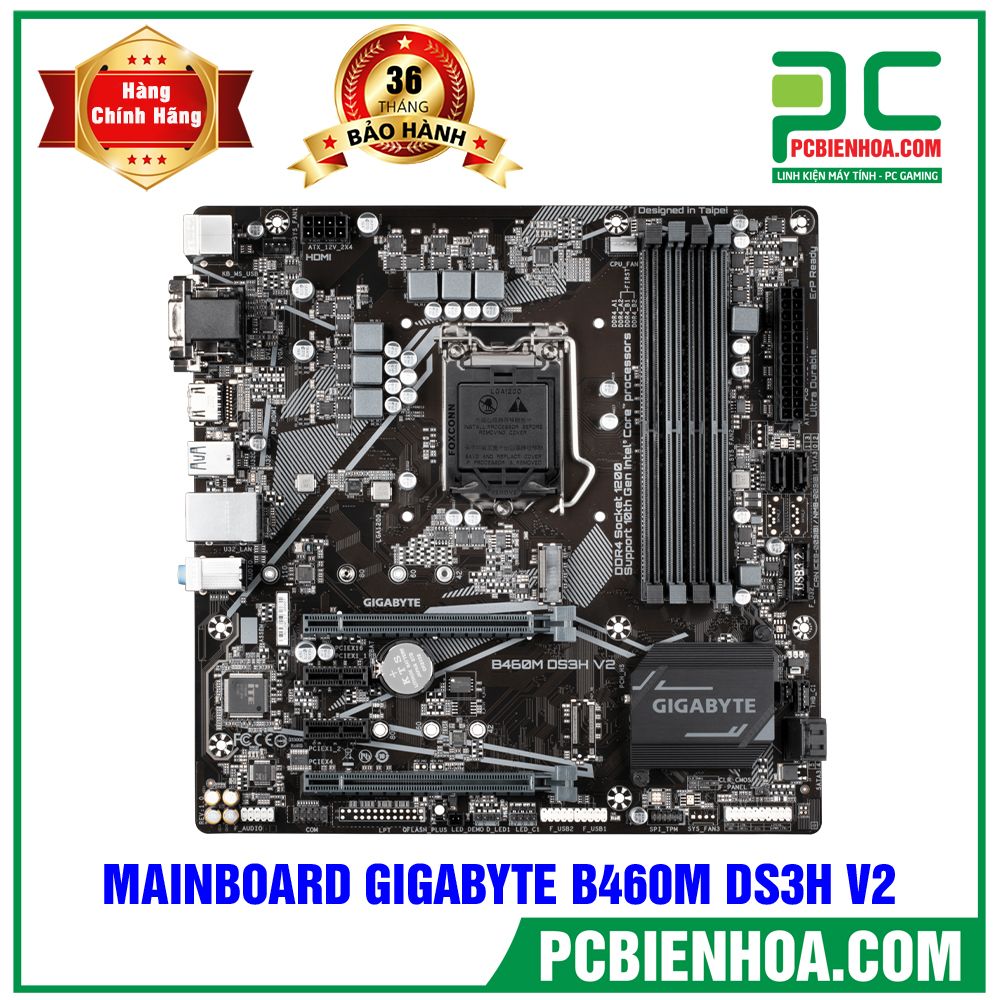 MAINBOARD GIGABYTE B460M DS3H V2 ( LGA1200 / M-ATX / 4xDDR4 )