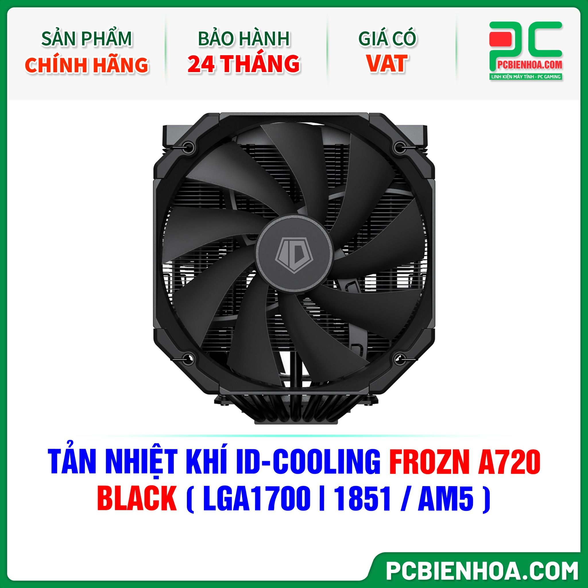 TẢN NHIỆT KHÍ ID-COOLING FROZN A720 BLACK ( HỖ TRỢ SOCKET LGA1700|1851 / AM5 )