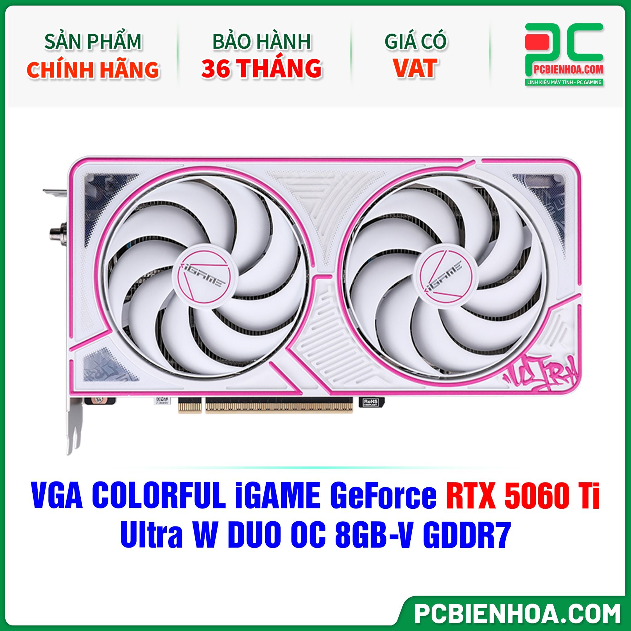 VGA COLORFUL iGAME GeForce RTX 5060 Ti Ultra W DUO OC 8GB-V GDDR7