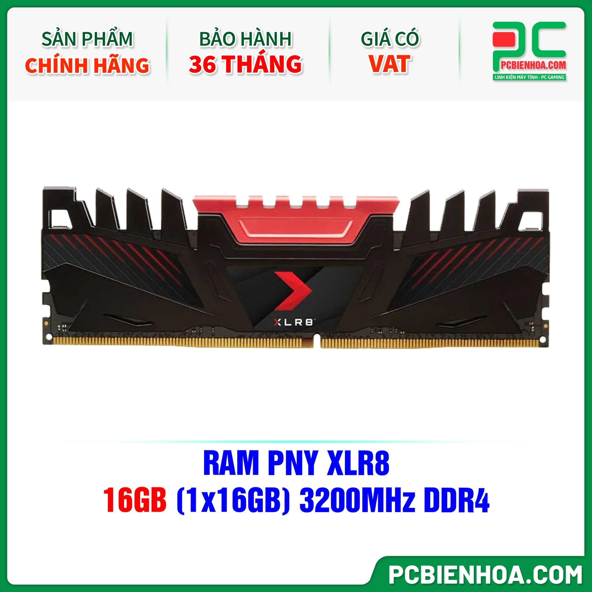 RAM PNY XLR8 - 16GB (1x16GB) 3200MHz DDR4 ( MD16GD4320016XR )