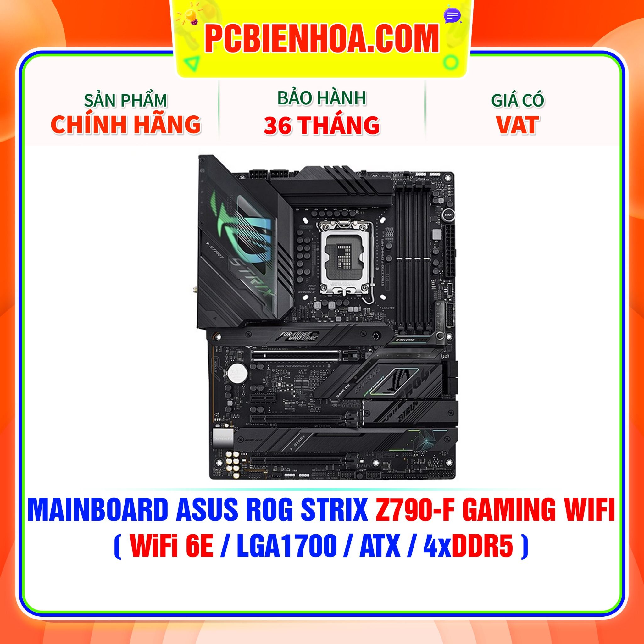  DDR5 - MAINBOARD ASUS ROG STRIX Z790-F GAMING WIFI ( WiFi 6E / LGA1700 / ATX / 4xDDR5 ) 