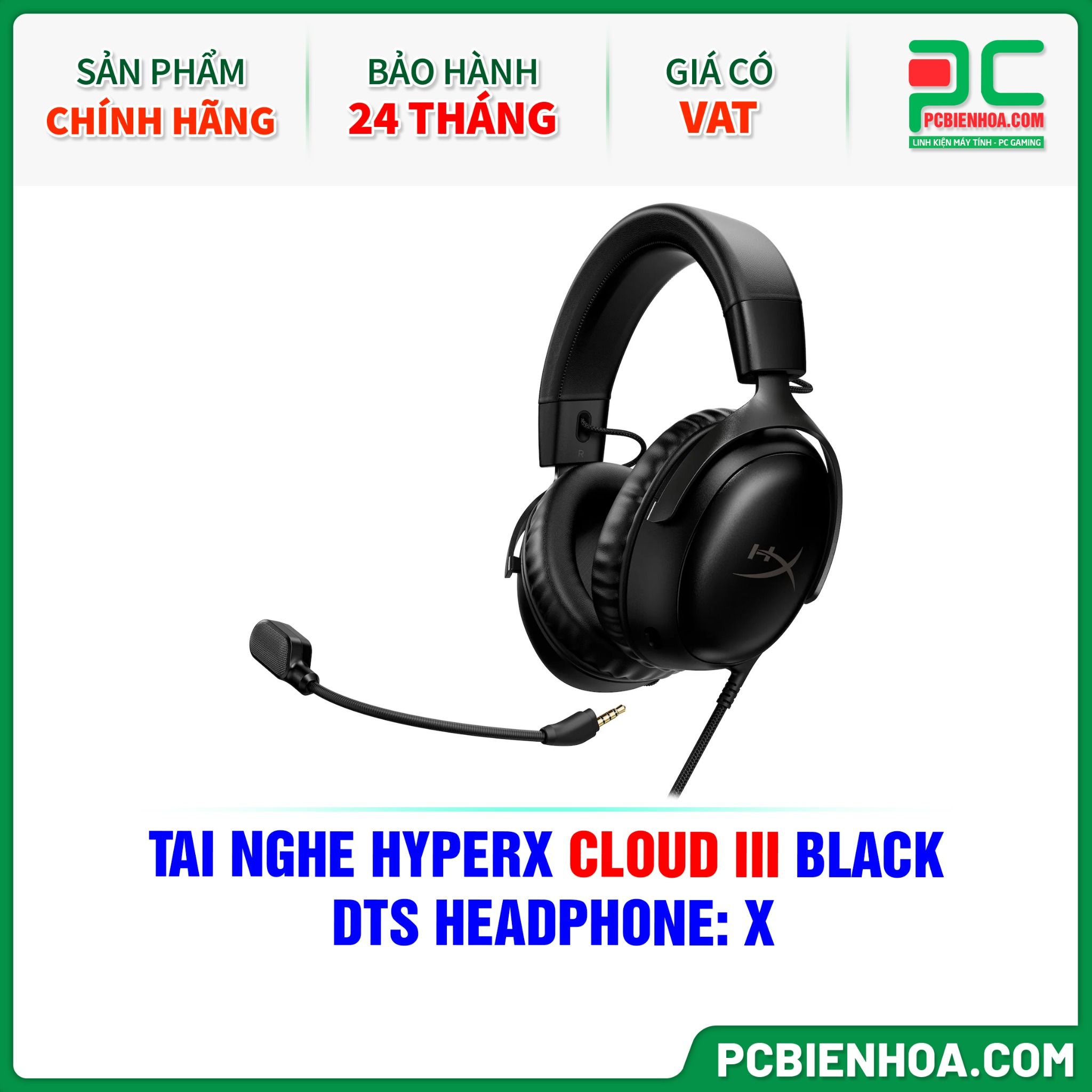 TAI NGHE HYPERX CLOUD III BLACK ( DTS HEADPHONE: X )