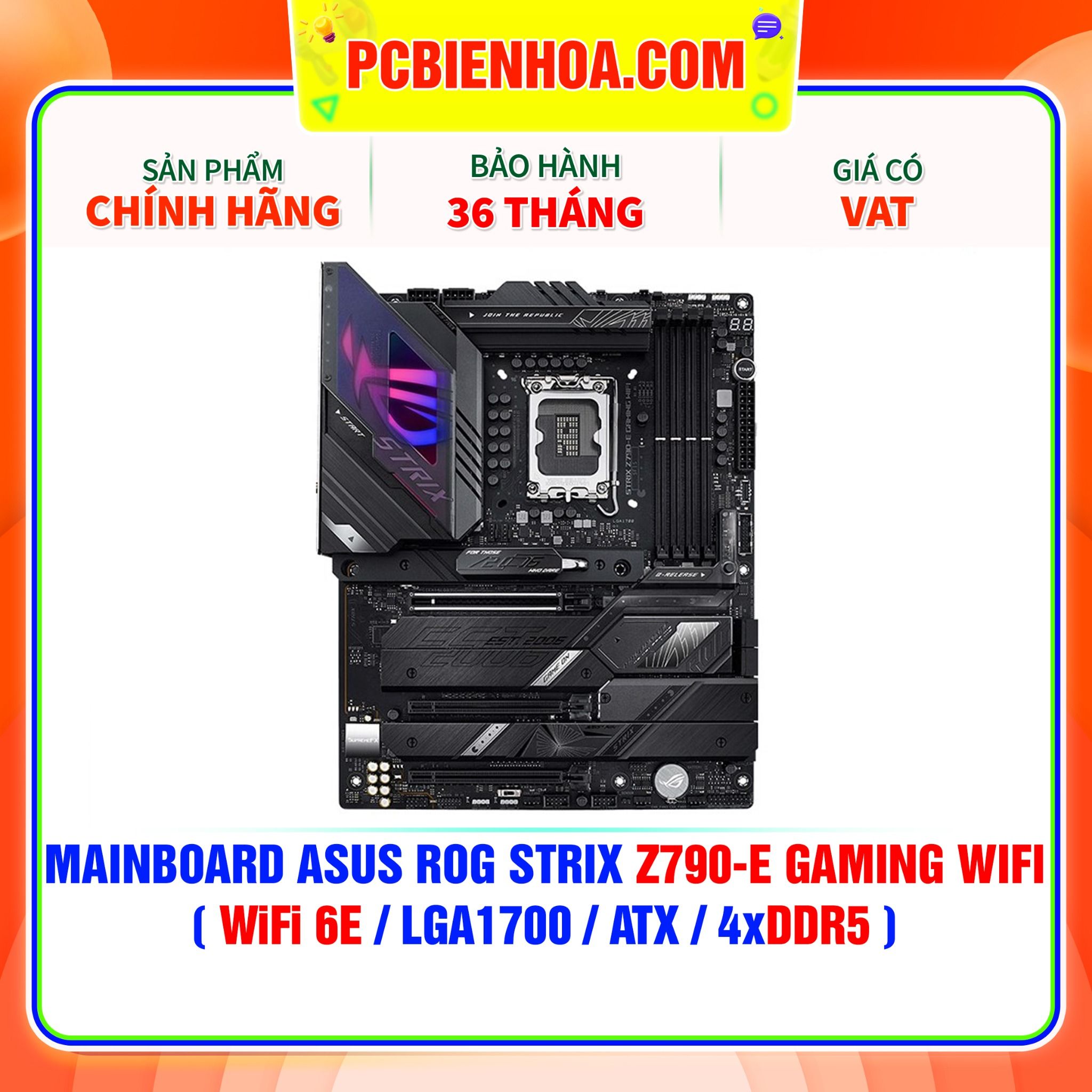  MAINBOARD ASUS ROG STRIX Z790-E GAMING WIFI ( WiFi 6E / LGA1700 / ATX / 4xDDR5 ) 