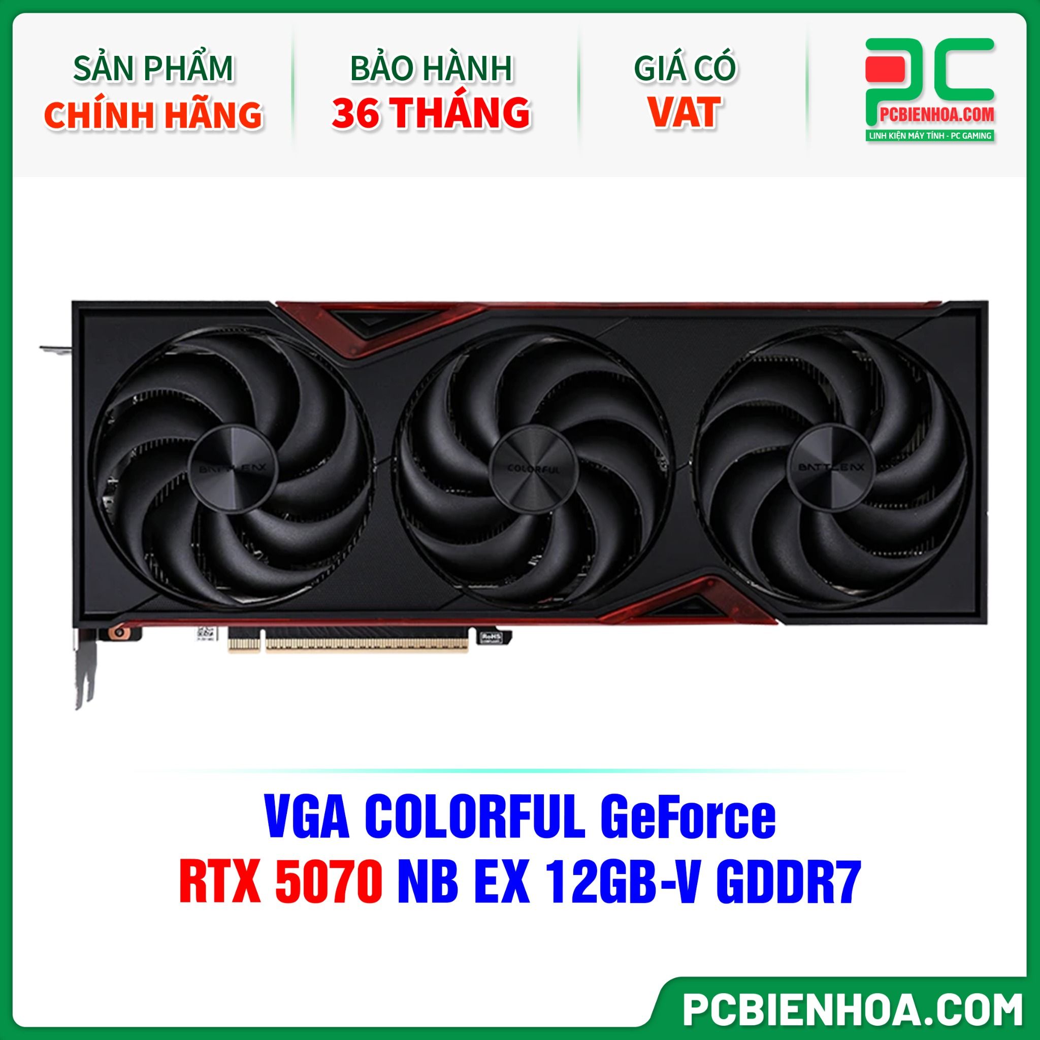 VGA COLORFUL GeForce RTX 5070 NB EX 12GB-V GDDR7