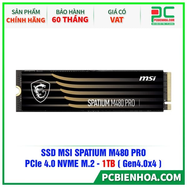 Ssd Msi Spatium M Pro Pcie Nvme M Tb Gen X Pcbienhoa