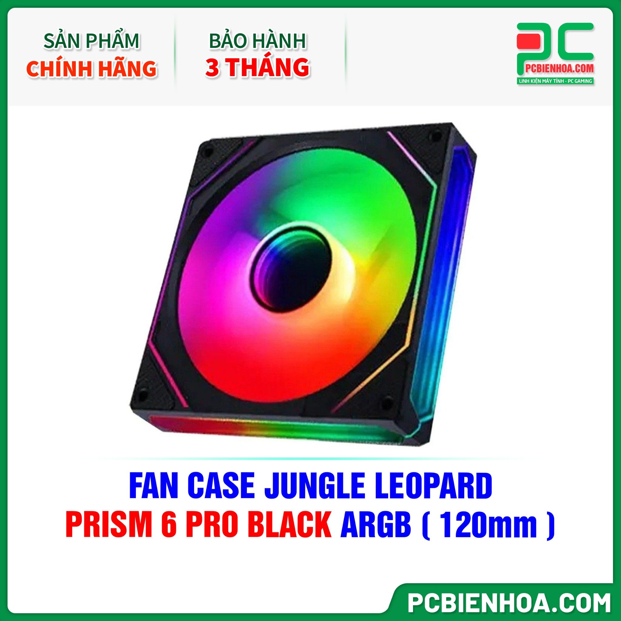 FAN CASE JUNGLE LEOPARD PRISM 6 PRO BLACK ARGB ( 120mm )