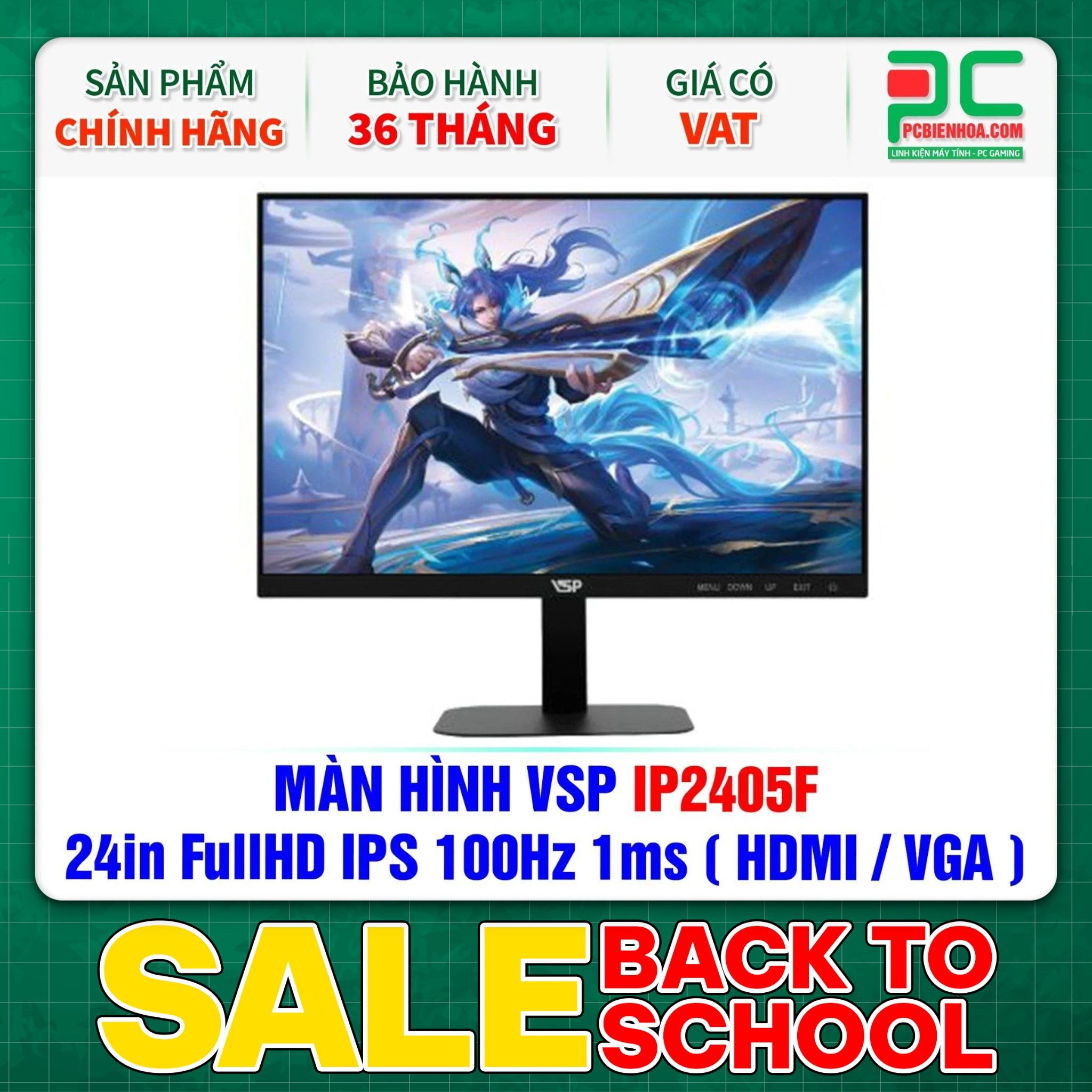 MÀN HÌNH VSP IP2405F - 24in FullHD IPS 100Hz 1ms ( HDMI / VGA )