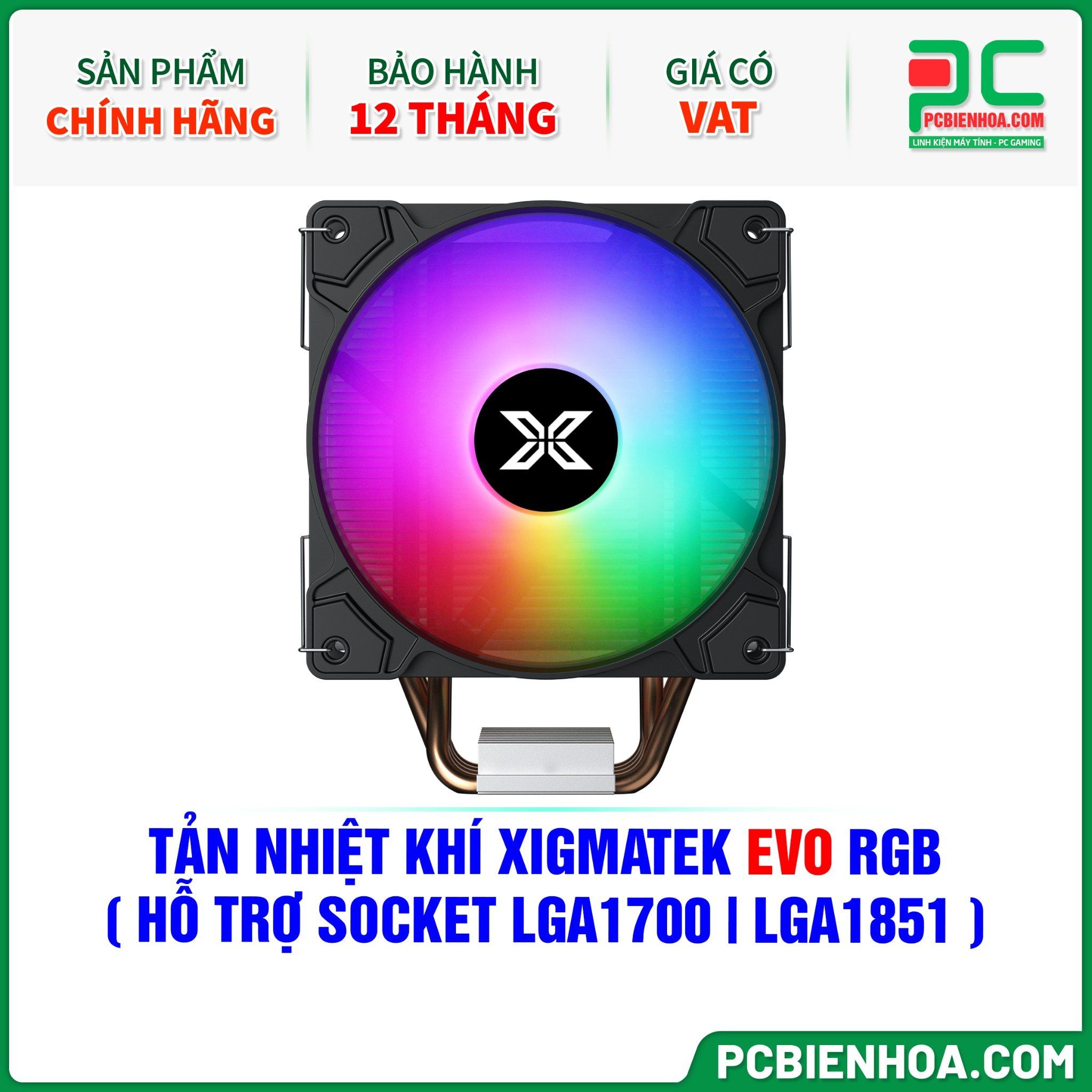 TẢN NHIỆT KHÍ XIGMATEK EVO RGB ( HỖ TRỢ SOCKET LGA1700|1851 - EN47138 )