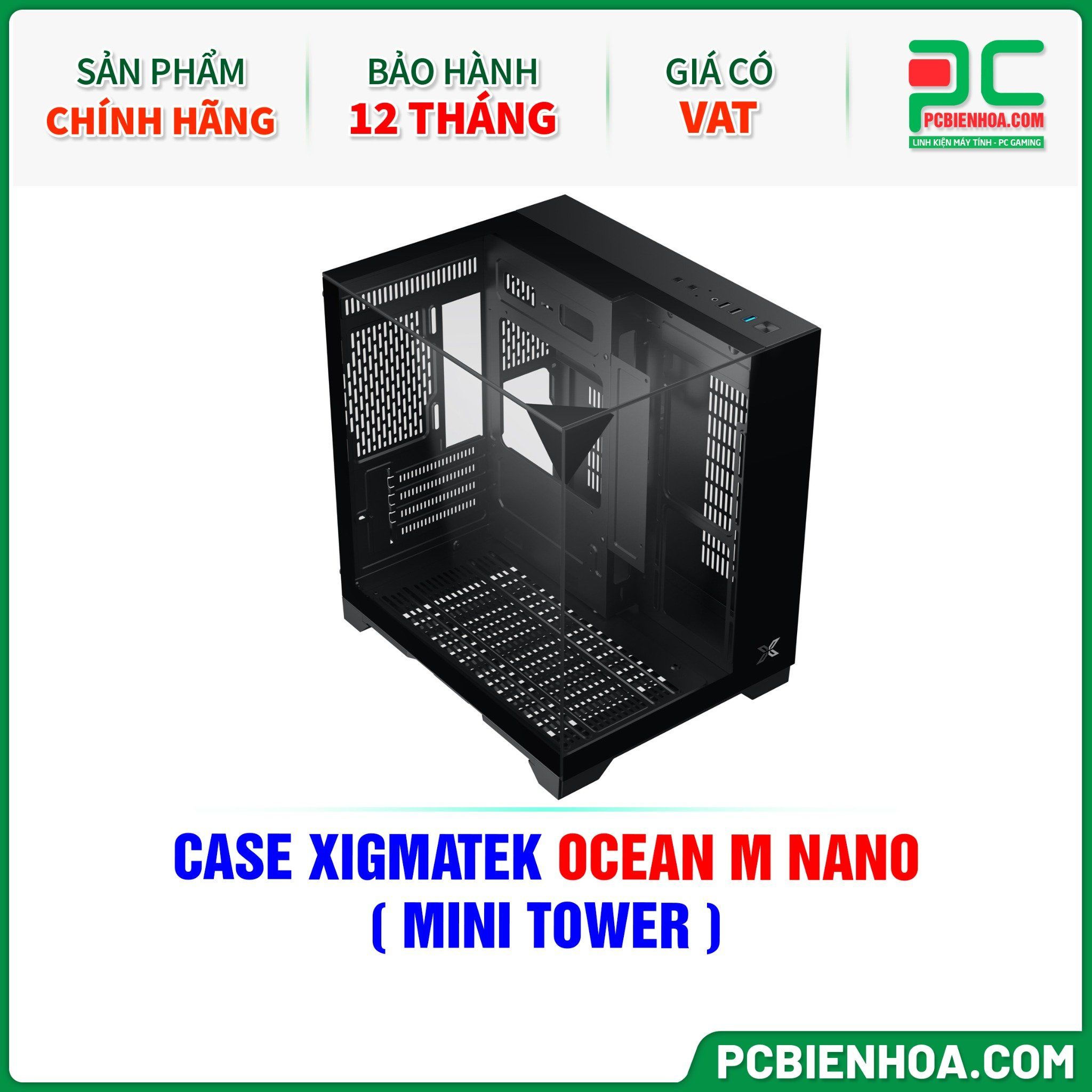 CASE XIGMATEK OCEAN M NANO - CHƯA KÈM FAN ( MINI TOWER - EN45400 )